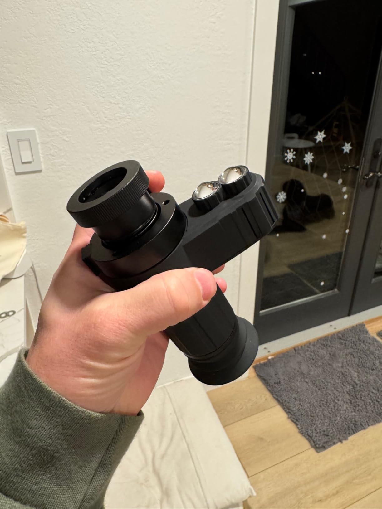 Head-Mounted Night Vision Monocular Goggles with Elastic Head Strap, Default 7X Magnification, Digital Infrared NVG Equipment 1148FT Range with 1.54in HD Screen, Rechargeable for Ghost Hunting Camping customer photo 2