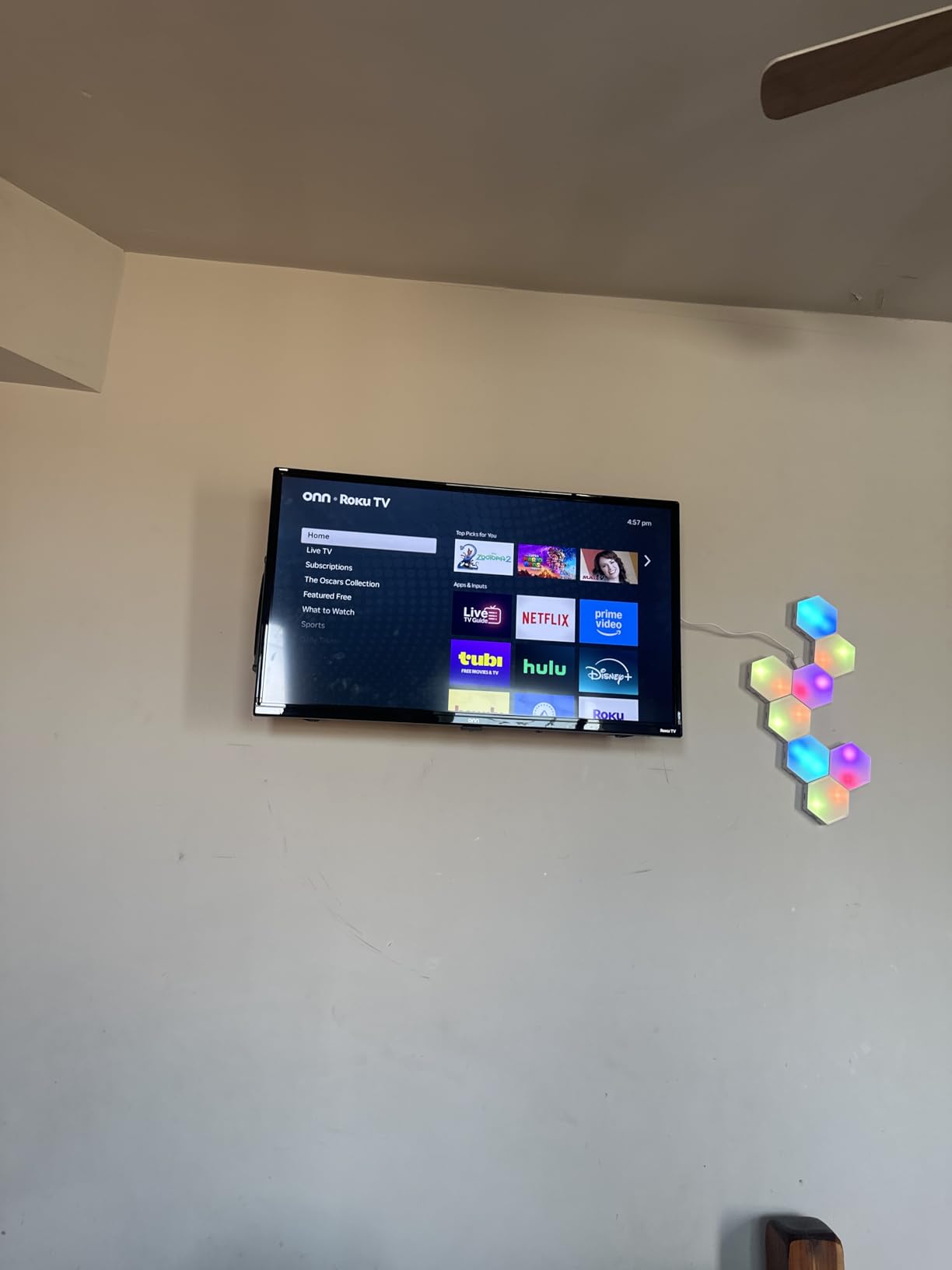 OJQ 20 Pack Hexagon Lights Wall RGB Panel - Hexagonal Led Lights Room Decor Wall Lights Birthday Decorations Gaming Equipment Honeycomb Shape Panels Hexagon Gaming Lights for Bedroom Children customer photo 1