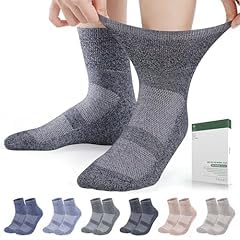 Bulinlulu Diabetic Socks for Men Women,6 Pairs Bamboo Viscose Non Binding Ankle Diabetic Socks for Women Men Size 9-12 13-15 customer photo 1