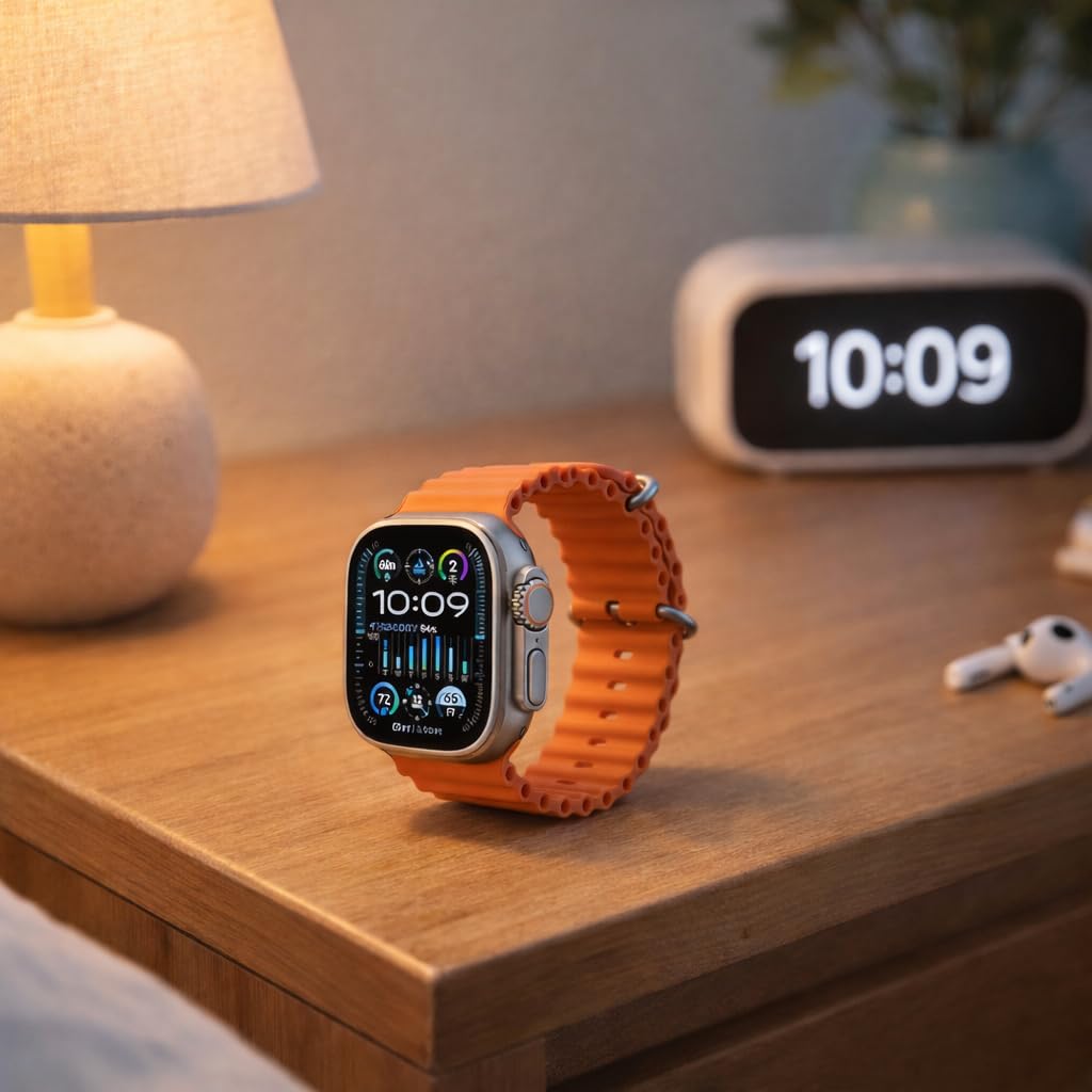 Apple Watch Ultra 2 GPS + Cellular 49mm Smartwatch with Rugged Titanium Case & Blue/Black Trail Loop S/M customer photo 2