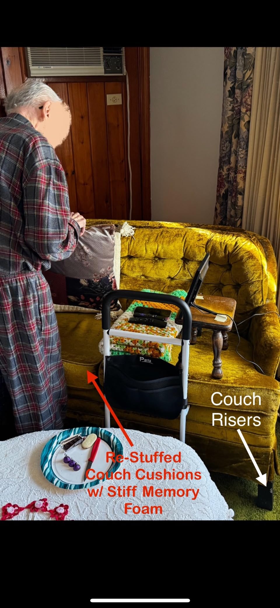 Panta Bed Rails for Elderly Adults Safety, Adjustable Bed Assist Rails for Seniors, Black customer photo 2