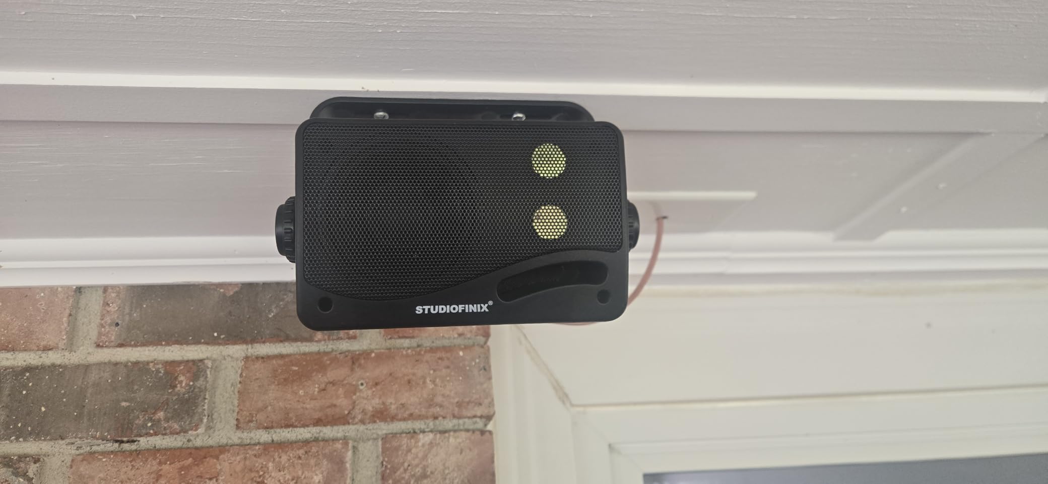STUDIOFINIX Passive Outdoor Speakers Wired Waterproof -3.5 Inch 3 Way 200W Surface Marine & Wall Mount Speakers, Ideal for Home, Boat, Poolside, Patio, Indoor Outdoor Use（Black customer photo 2