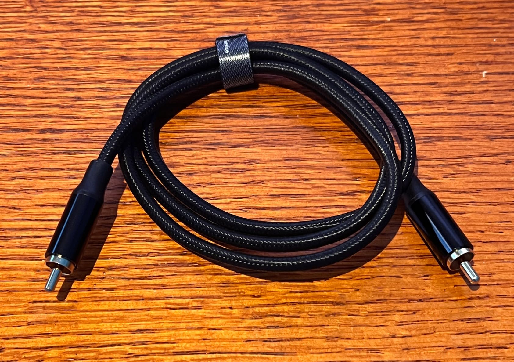 VIOY Coaxial Digital Audio Cable (3.3 ft/1 M)-[Gold-Plated & Braided]-Subwoofer Cable RCA Male to Male HiFi 5.1 SPDIF Stereo Audio Cable for Home Theater, HDTV, Amplifier Speaker Soundbar Black customer photo 2