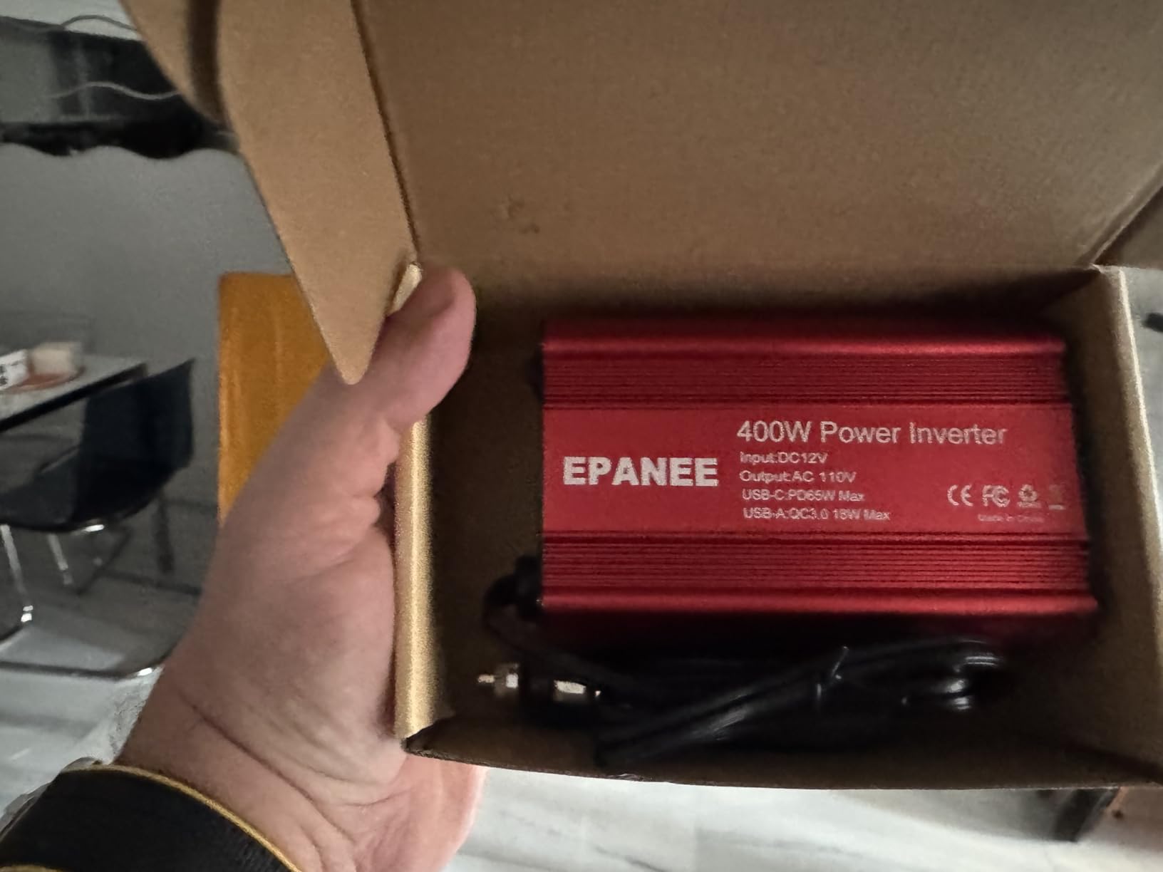 400W Power Inverter 12V DC to 110V AC, Car Charger Plug in Adapter Outlet with PD 65W USB-C&QC 18W Port, Portable Power Converters for Laptop Vehicles Camping Road Trip Essentials Adults customer photo 2