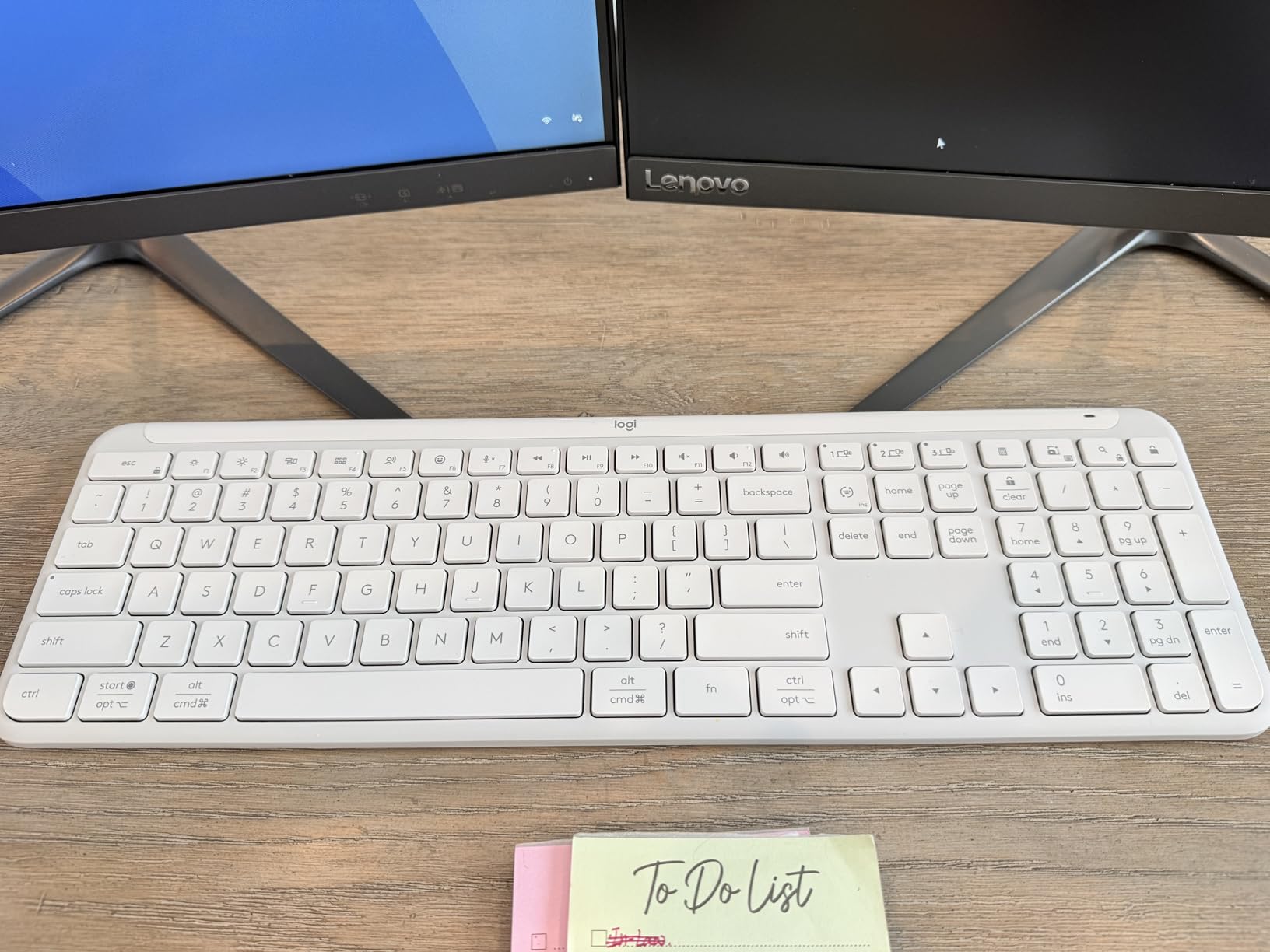 Logitech Signature Slim K950 Wireless Keyboard, Sleek Design, Switch Typing Between Devices, Quiet Typing, Bluetooth, Multi-OS, Windows, Mac, Chrome - Graphite customer photo 1