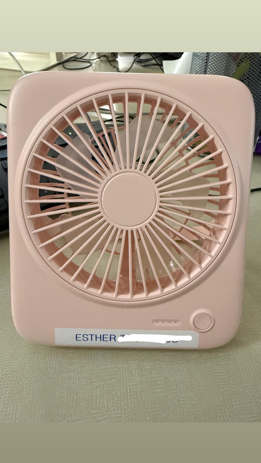 Otlonpe Personal Portable Desk Fan, 4000mAh Small Rechargeable Portable Fan Battery Operated & USB Powered for Travel customer photo 1