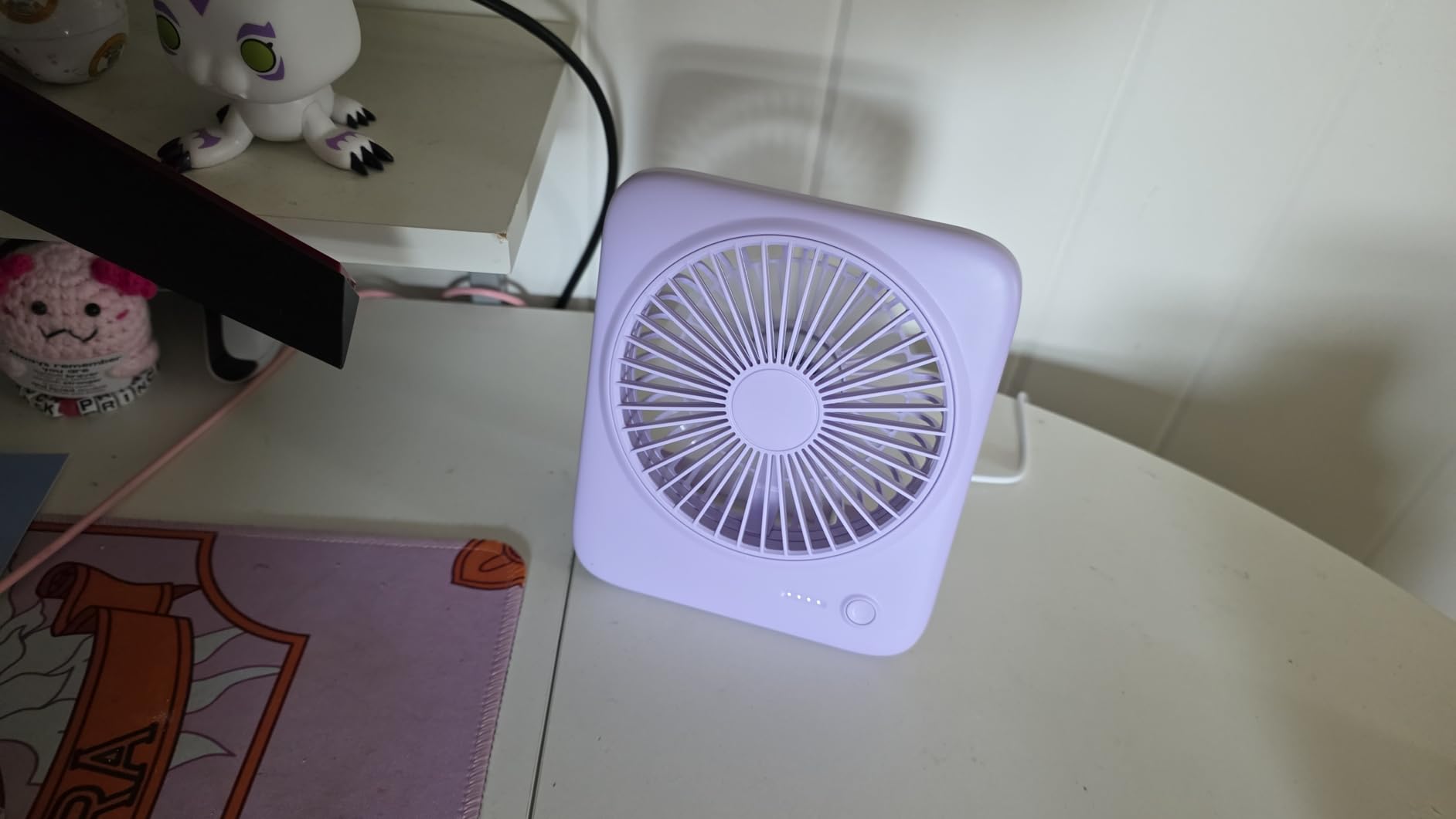 Otlonpe Personal Portable Desk Fan, 4000mAh Small Rechargeable Portable Fan Battery Operated & USB Powered for Travel customer photo 2