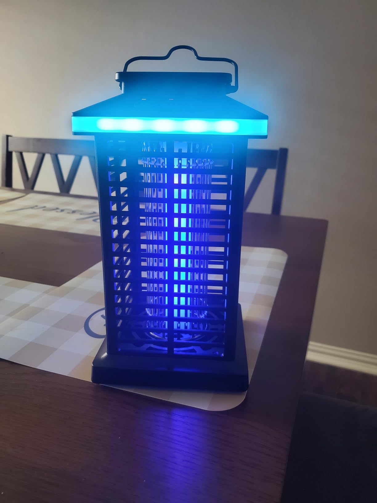 Bug Zapper Outdoor, Mosquito Zapper 2 in 1 Portable & Rechargeable Bug Zapper Outdoor with 5000mAh Battery & LED Night Light, 4000V Electric Fly Zapper for Outside, Patio, Backyard, Garden customer photo 1