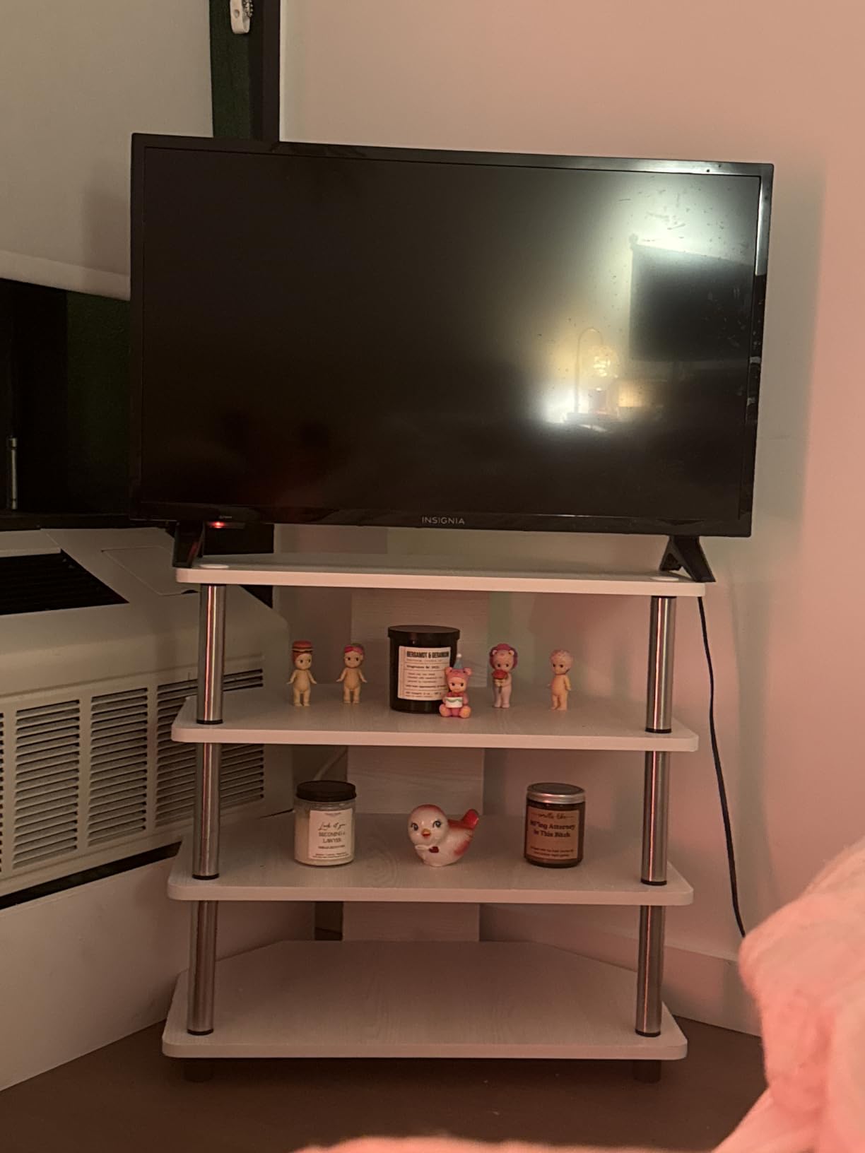 Furinno Jensen TV Stand, 4-Tier Corner Entertainment Center with Open Shelf, TV Console for TV up to 55 Inch, Open Back, for Living Room, Bedroom, Espresso customer photo 2