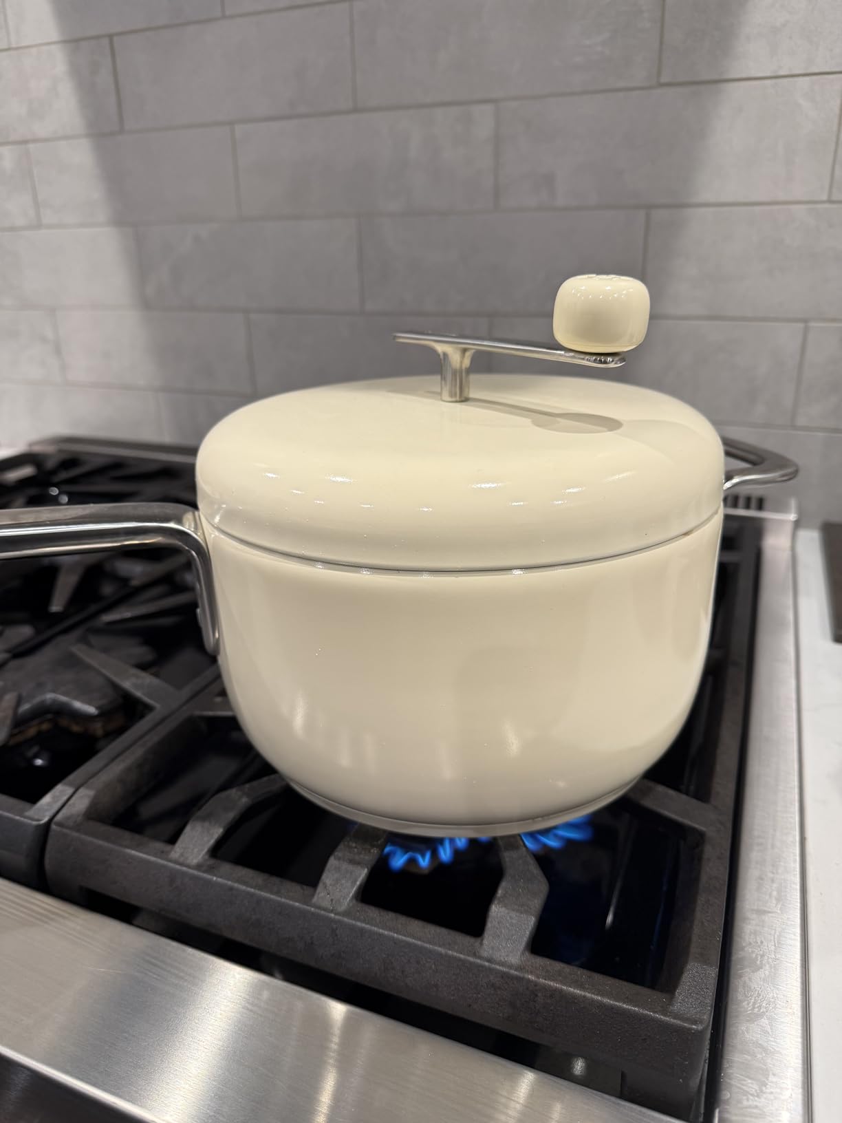 Popsmith Popcorn Popper in Butter - 6 Quart Stovetop Popcorn Machine - Stainless Steel Popcorn Maker Compatible with All Stovetops customer photo 1