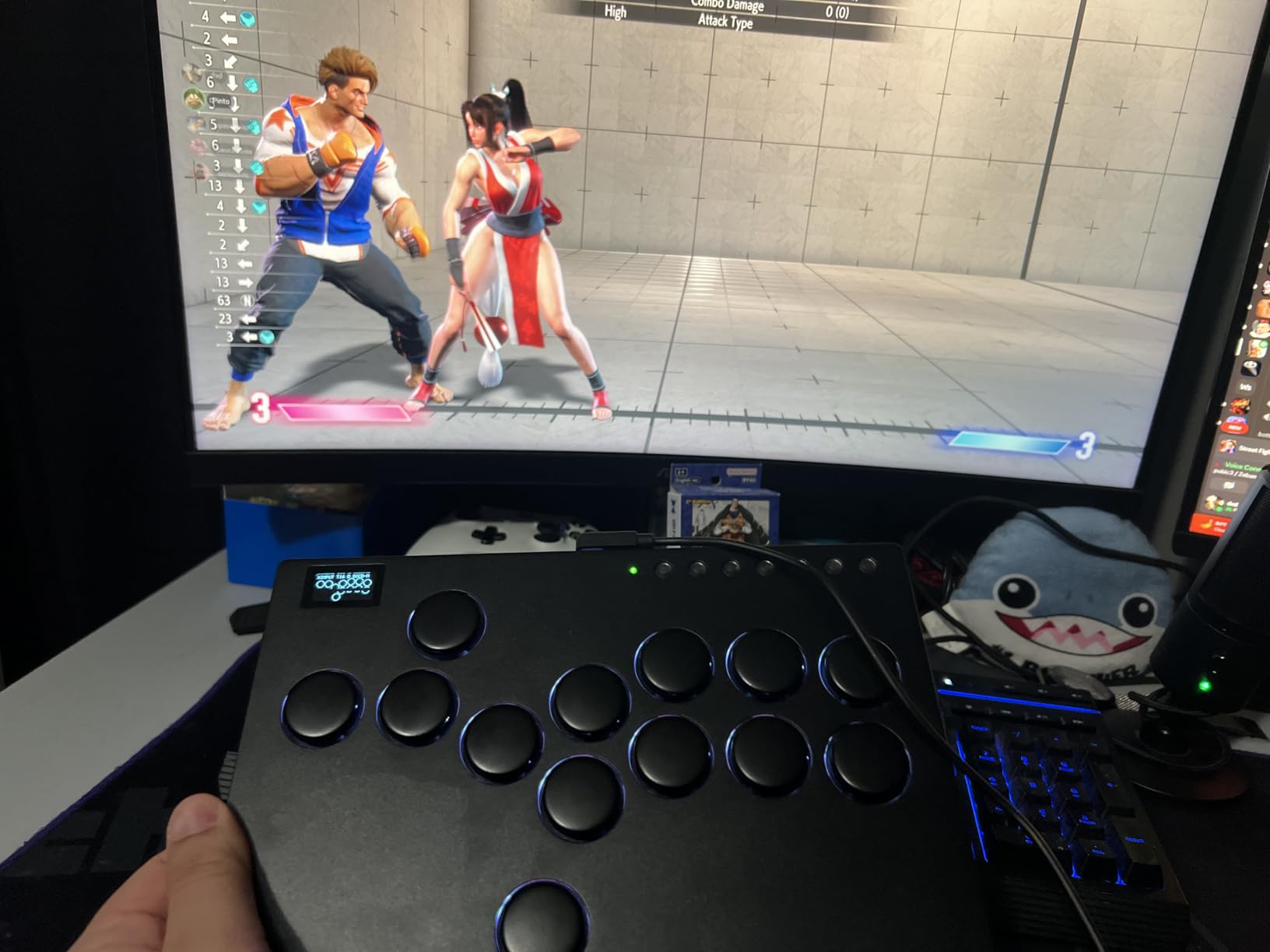 Sehawei Haute42 All Metal Arcade Stick 13Keys All-Button Controller with Custom RGB & Turbo Functions, Arcade Fighting Stick for PC/Ps3/Ps4/Switch/Steam-Supports SOCD customer photo 1