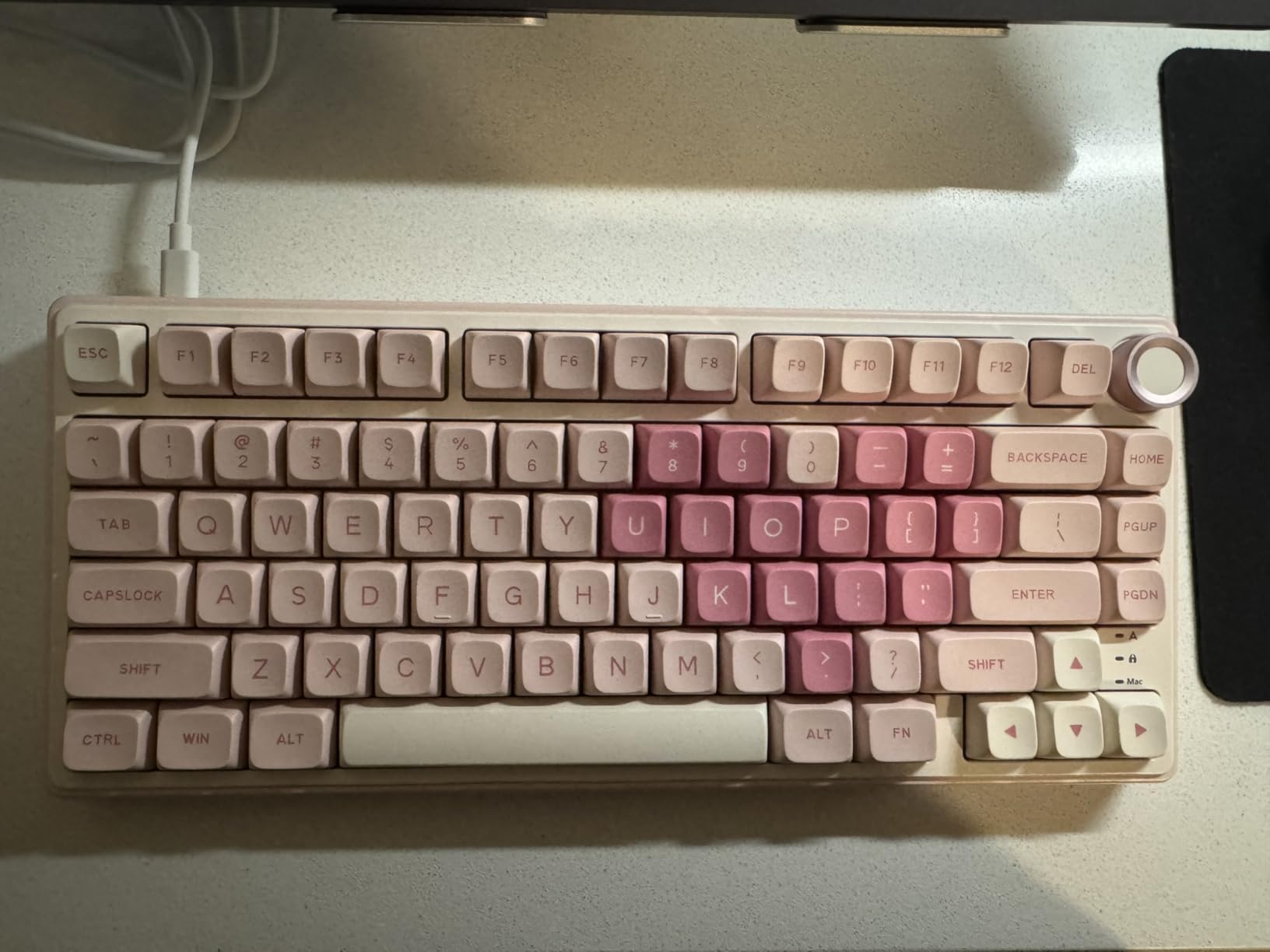 RK ROYAL KLUDGE R75 Wired Gaming Keyboard with Volume Knob, 75% Mechanical Gaming Keyboard Custom Gasket Mount with MDA Profile PBT Keycaps, QMK/VIA, Hot Swappable Silver Switch, Black customer photo 2