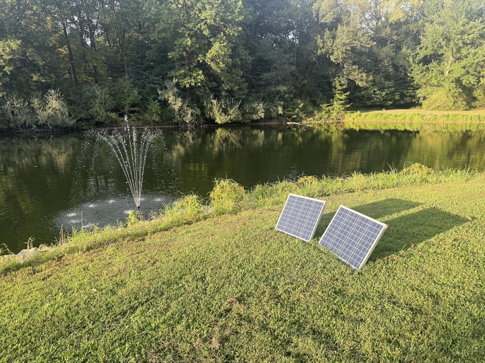 100W Floating Solar Pond Fountain Pump Kit for Ponds Deeper Than 3 Feet and At Least 10 Feet Wide customer photo 2