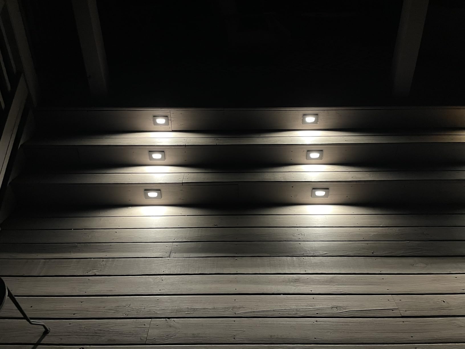 kadision 120V Dimmable LED Step Lights, 3000K/4000K/5000K Selectable, 3.5W 175lm Indoor Outdoor Stair Lights, Aluminum ORB Finish, 4 Pack customer photo 1