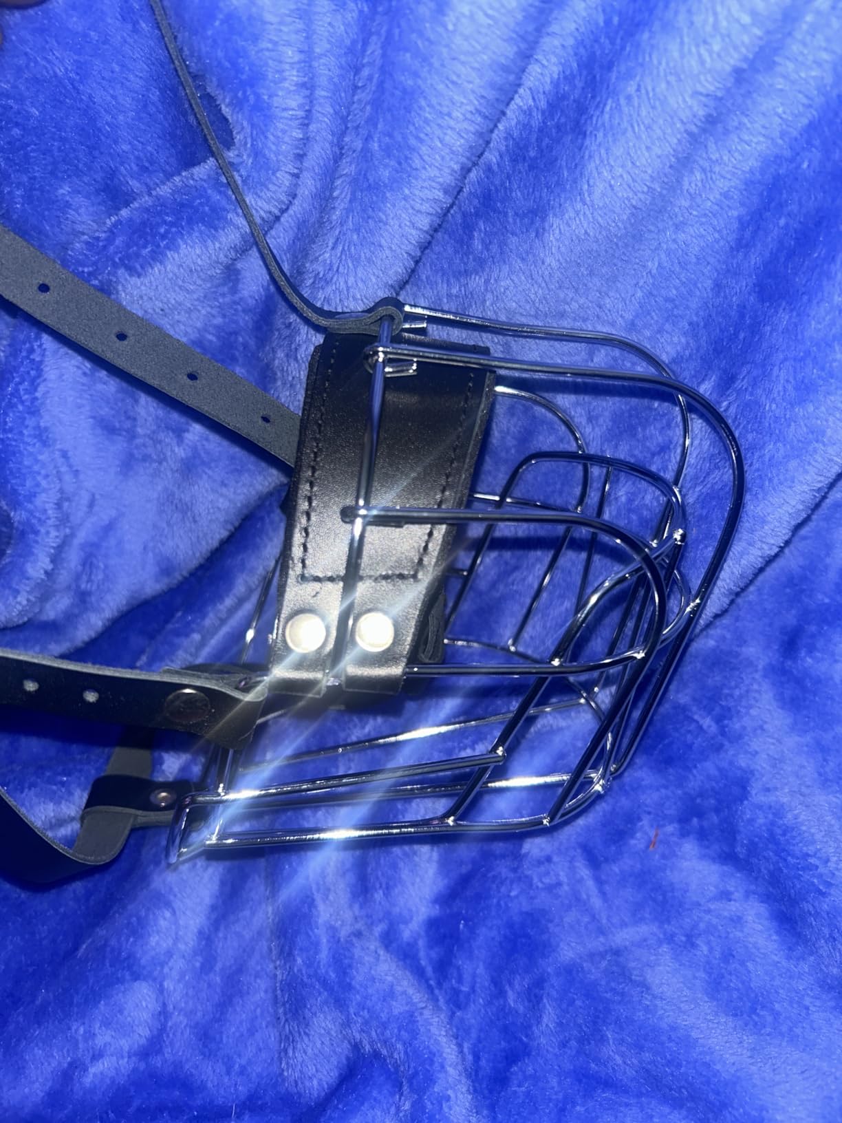 XL Metal Dog Muzzle for Large Sized Dogs - Heavy Duty Rottweiler Muzzle - Basket Extra Large Dog Muzzles for Barking and Biting Cane Corso, Mastiff, Labrador, Bulldog and Other Big Breeds customer photo 1