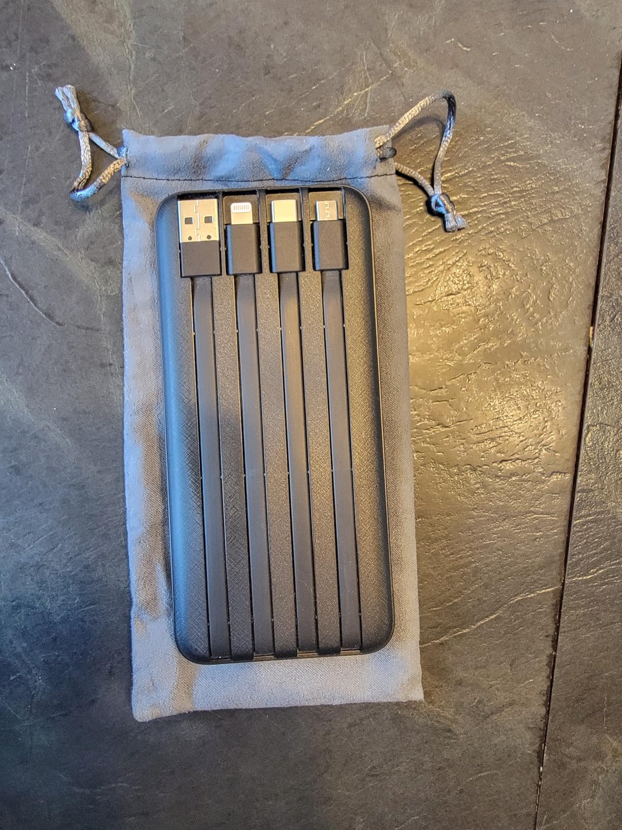 charmast Portable Charger with Built in Cables, Power Bank with Cords Wires, Slim 10000mAh Travel Battery Pack 6 Outputs 3 Inputs 3A Fast Charging for Samsung Google Pixel LG Moto iPhone iPad customer photo 1