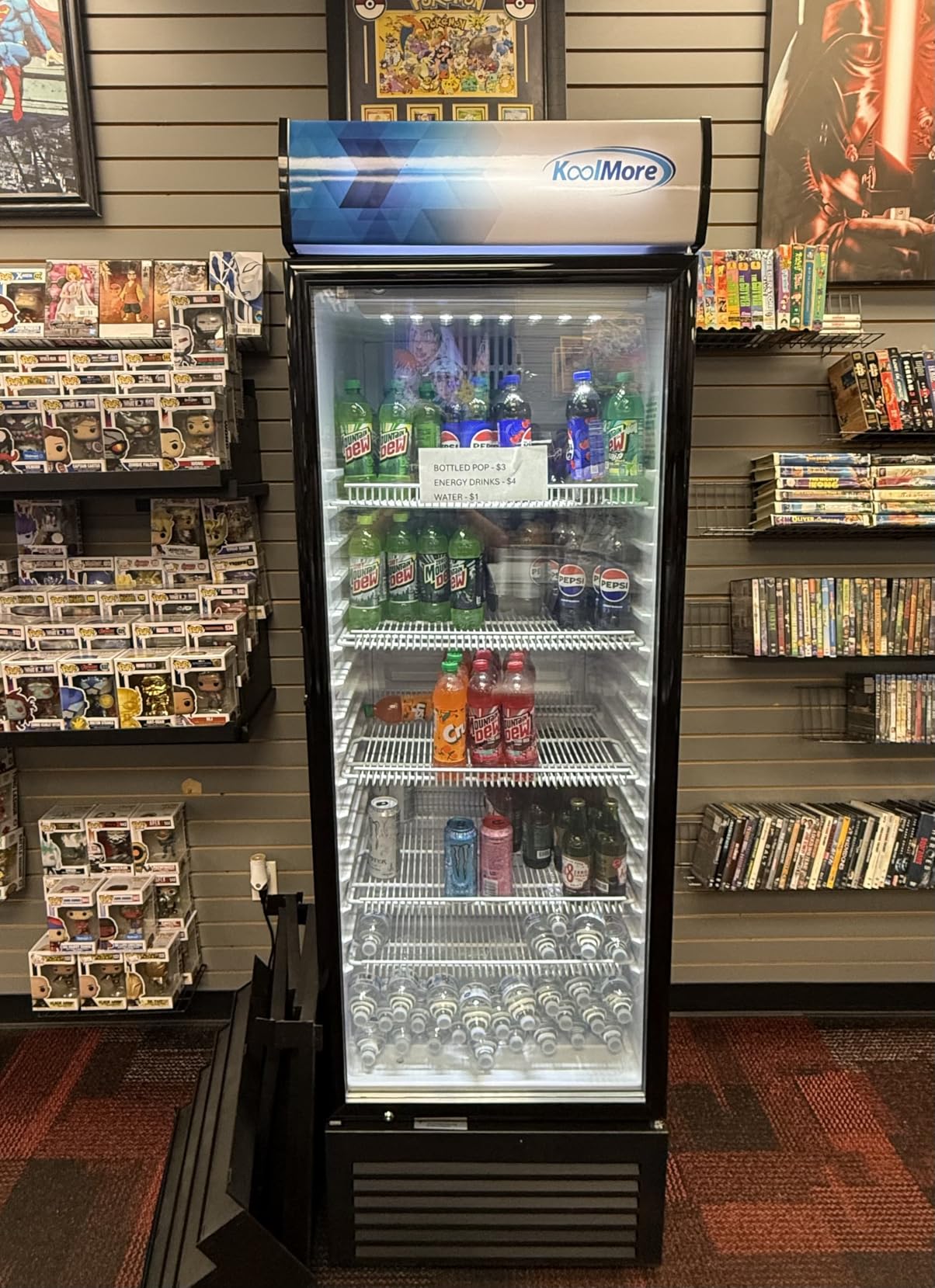 KoolMore 23 in. One Glass Door Commercial Display Merchandiser Refrigerator Cooler in Black, ETL Listed, 10 cu. ft. (KM-MDR-1GD-10C) customer photo 1