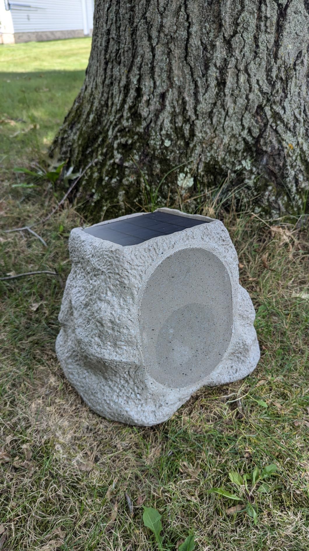 Victrola Rock Speaker Connect, Stone, Wireless Outdoor with Bluetooth 5.3, 22-Hour Battery Life, with Solar Charging customer photo 1