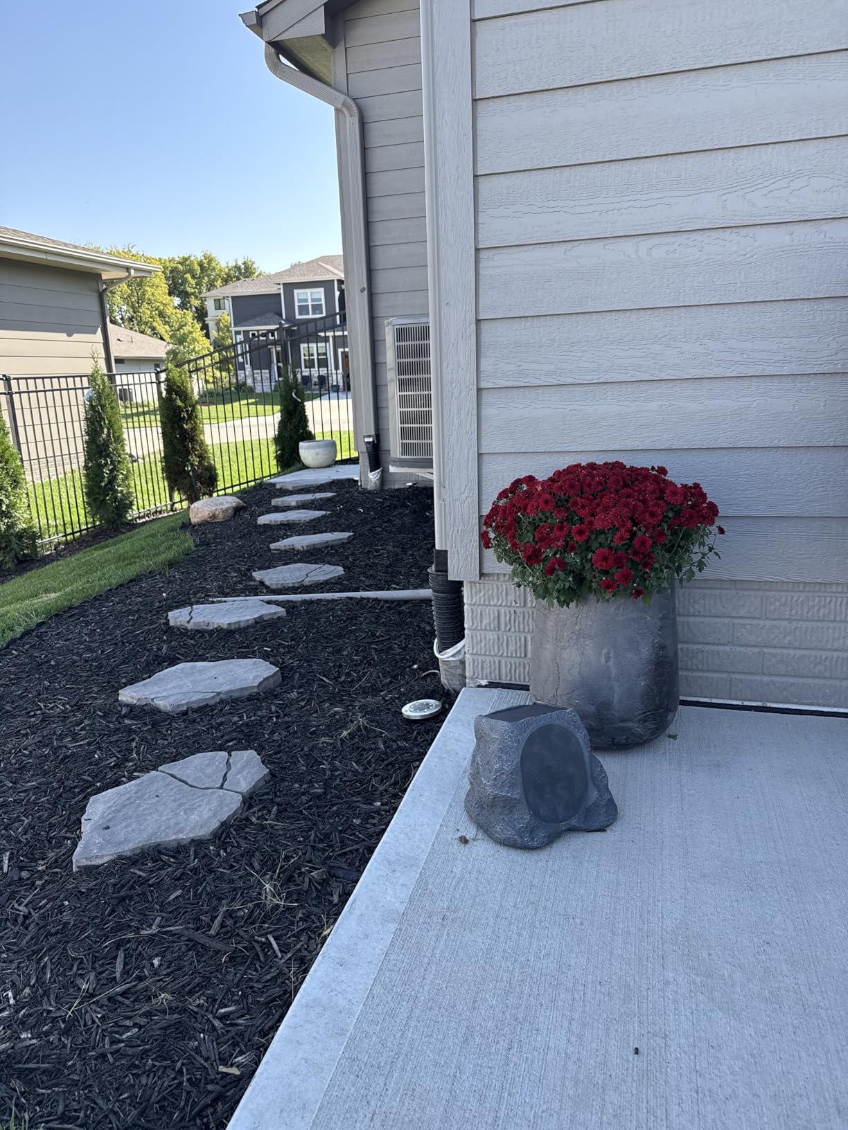 Victrola Rock Speaker Connect, Stone, Wireless Outdoor with Bluetooth 5.3, 22-Hour Battery Life, with Solar Charging customer photo 2