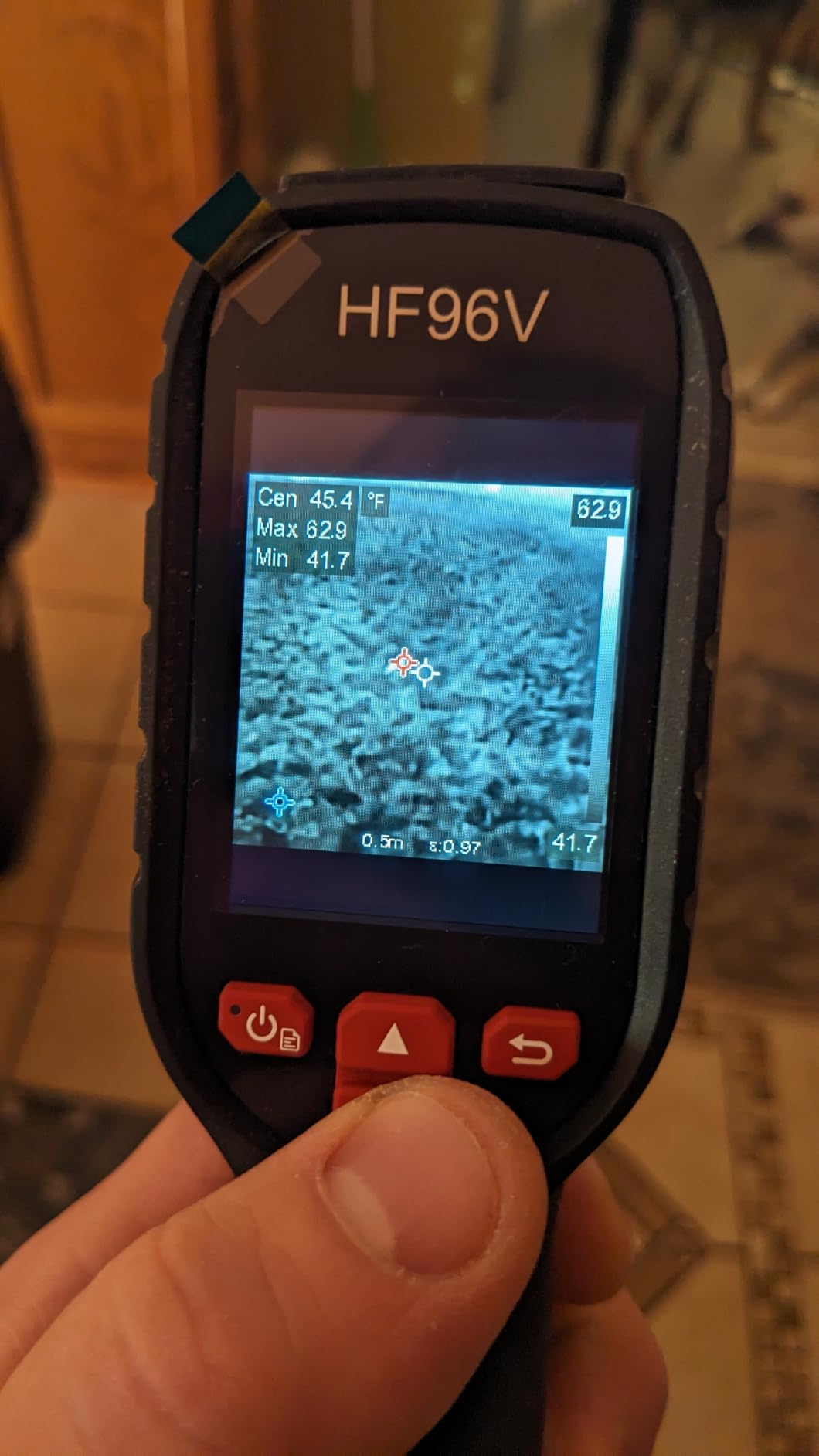 HF96V Thermal Camera with Visual Camera & Laser Pointer, Intelligent Scene Detection, 240 * 240 Super Resolution Thermal Imaging Camera,25 Hz, 50 FOV, -4F to 1022F, IP54 Infrared Camera customer photo 1