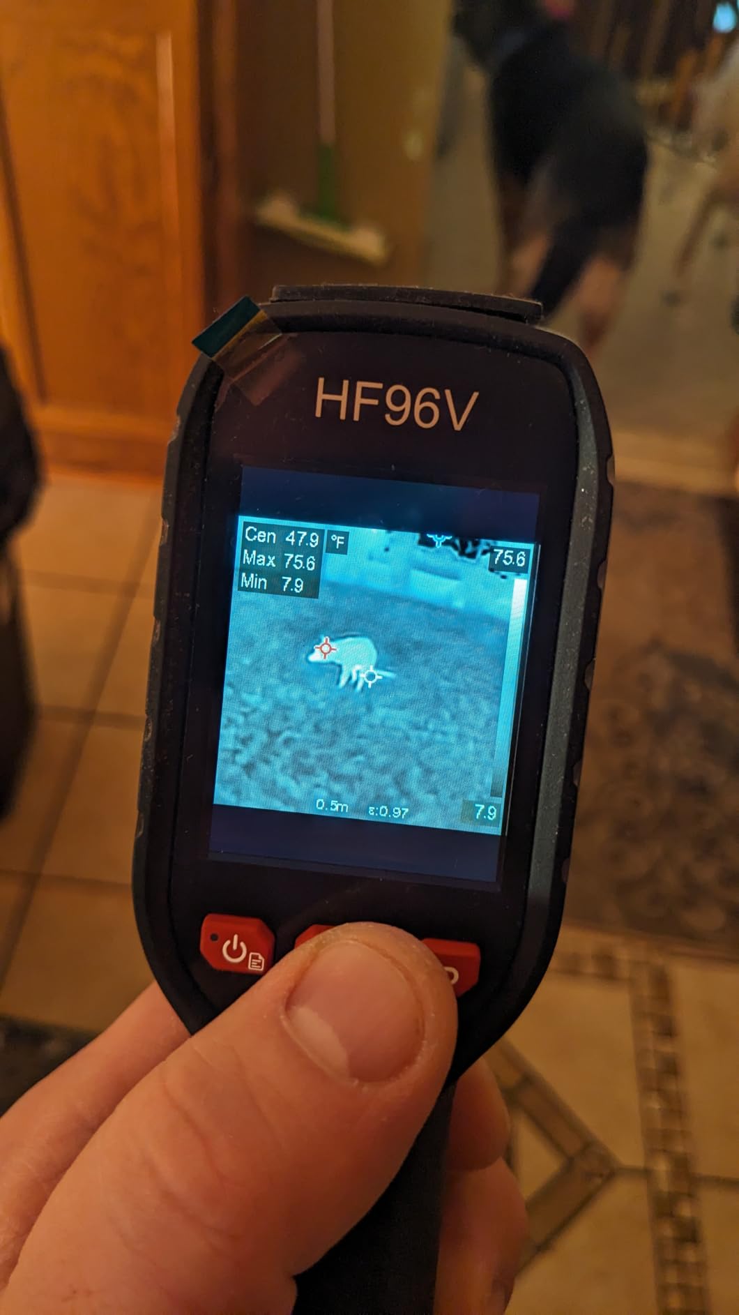 HF96V Thermal Camera with Visual Camera & Laser Pointer, Intelligent Scene Detection, 240 * 240 Super Resolution Thermal Imaging Camera,25 Hz, 50 FOV, -4F to 1022F, IP54 Infrared Camera customer photo 2