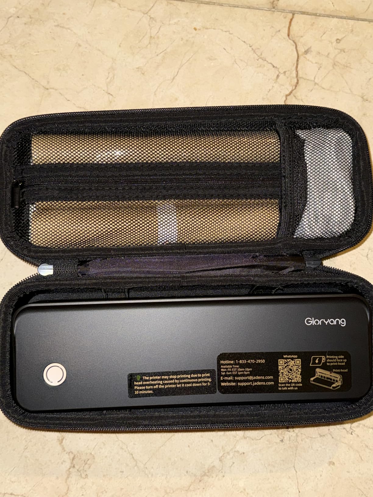 Inkless Portable Printer for Travel, Wireless Thermal Printer Supports 8.5 x 11 Inch Thermal Paper, Bluetooth Machine Includes Carry Case and 3 Rolls of Paper Kit, Black customer photo 1