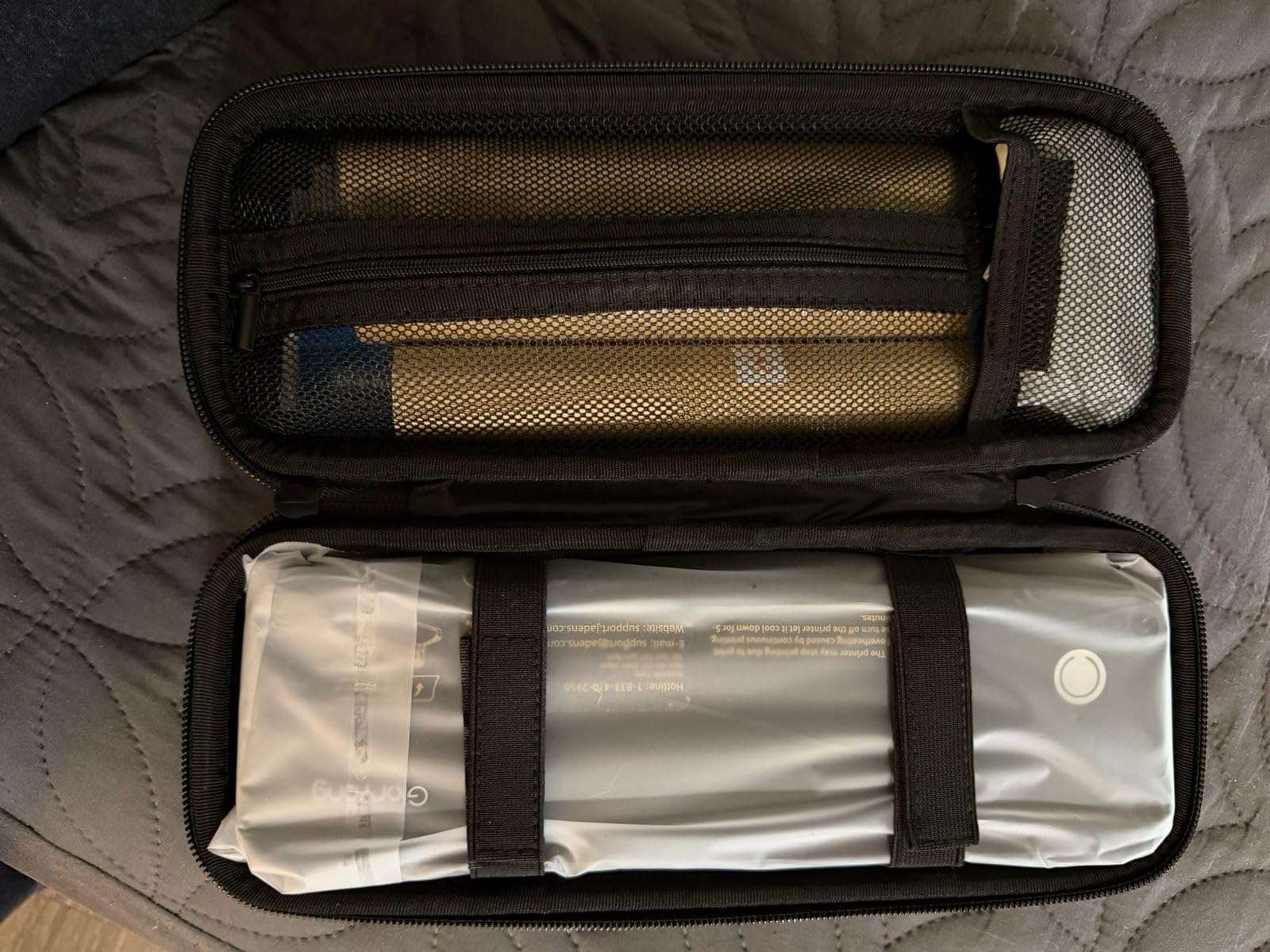 Inkless Portable Printer for Travel, Wireless Thermal Printer Supports 8.5 x 11 Inch Thermal Paper, Bluetooth Machine Includes Carry Case and 3 Rolls of Paper Kit, Black customer photo 2