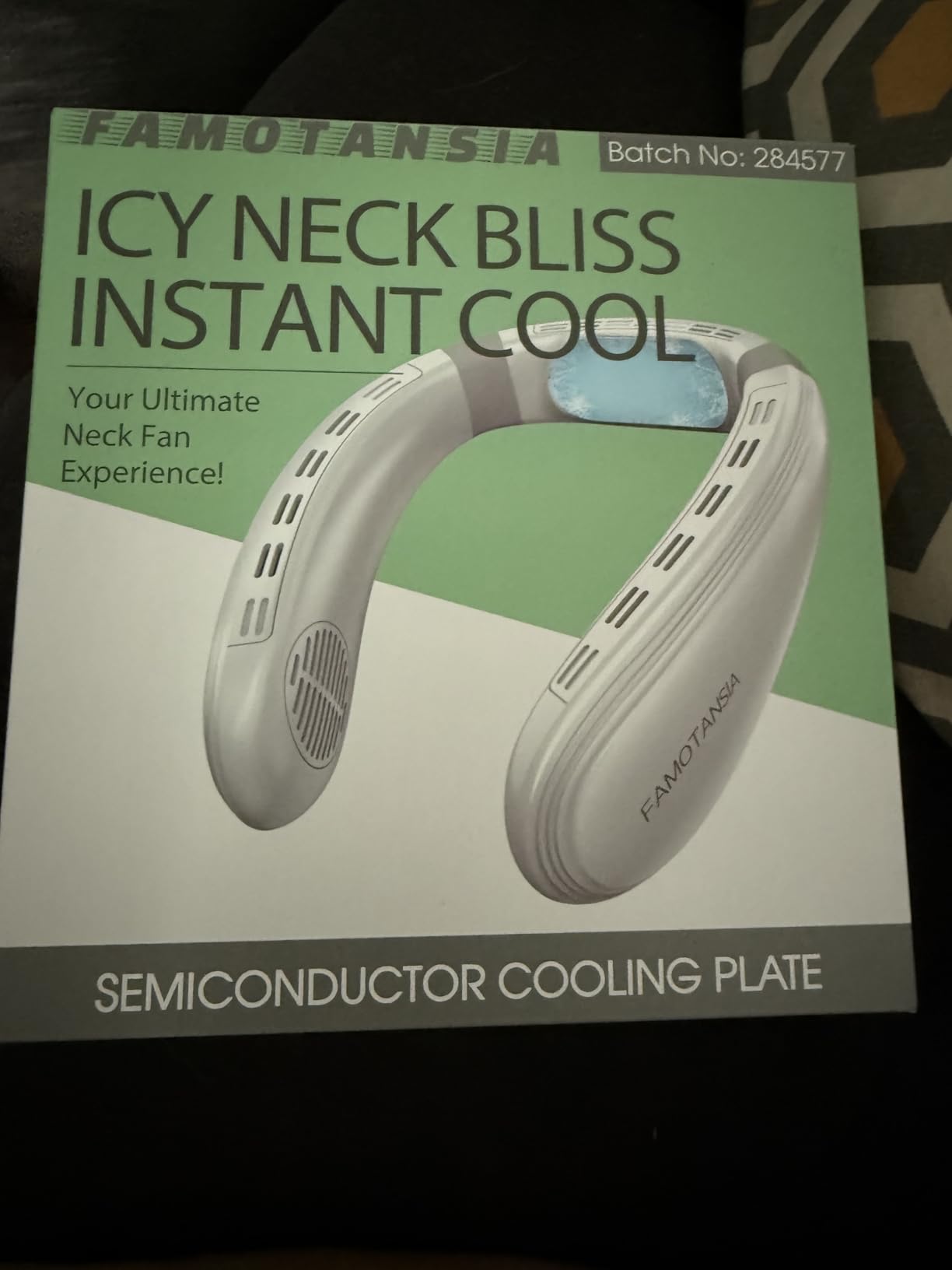 Neck Fan - Portable Personal Fan with Cooling Plate, Operated Wearable Rechargeable Fan with 5200mAh Lithium Battery for Travel, Neck Air Conditioner, 3 Cooling Level&3 Speeds Level, Gifts for Women Men customer photo 1