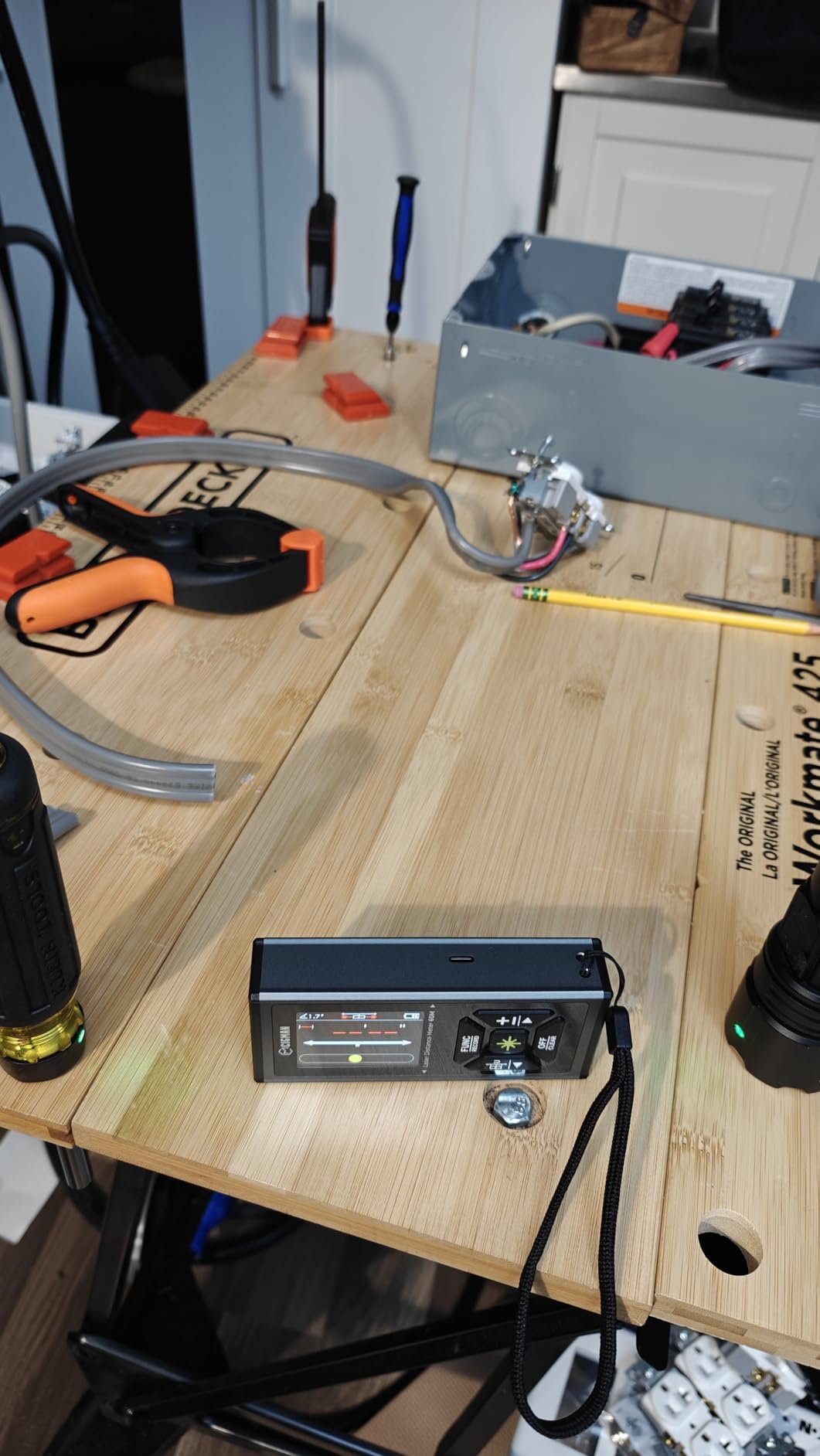 Laser Measurement Tool, CIGMAN 393ft/120M Bilateral Green Laser Distance Measuring Tool Rechargeable with Bubble Level, Laser Measure with Ft/in/M Multiple Units, Backlit IPS, Pythagorean/Area/Volume customer photo 2