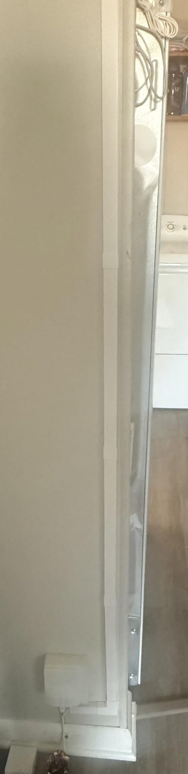 116in Cord Hider Kit, Cord Covers for Wires on Wall, Paintable Cable Raceway, Cord Hider for Wall Mount tv, tv Cable Hider Wall kit, Wire Covers for Cords, W0.96in X H0.57in, White customer photo 1