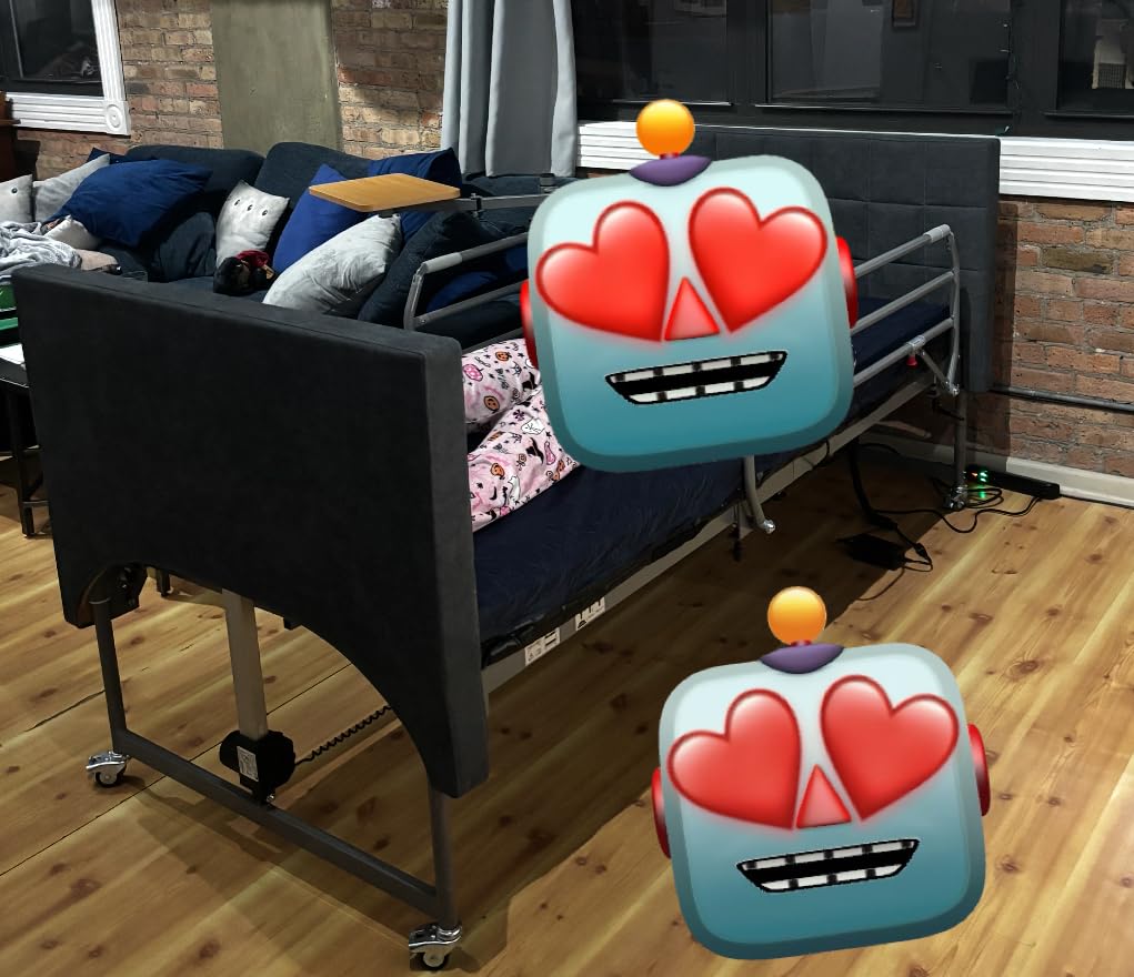 Electric Hospital Bed for Home Use - German LIMOSS Motor, Ultra-Low 8.5