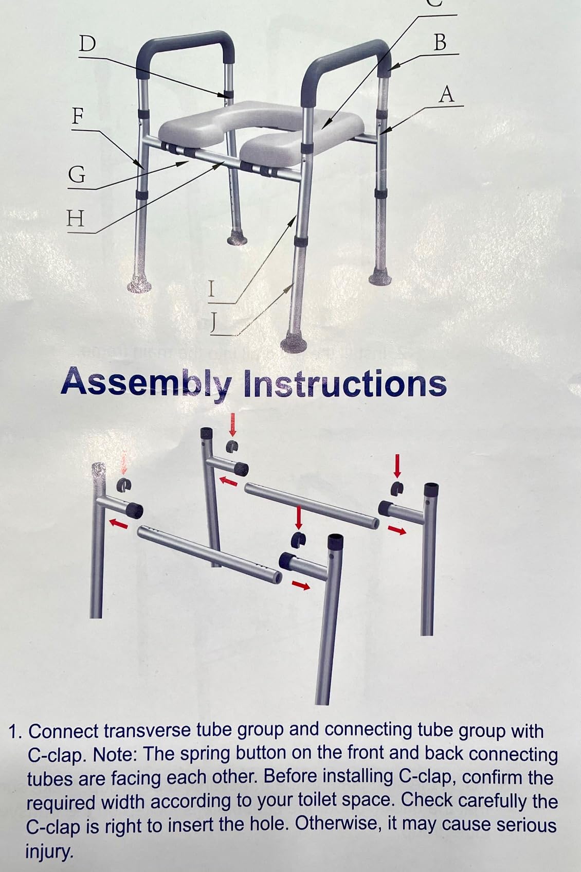 HOMLAND Raised Toilet Seat with Handles, Toilet Seat Riser for Seniors with Adjustable Height & Width, FSA HSA Eligible 400lb Handicap Elevated Toilet Seat for Elderly, Pregnant, Fit Any Toilet customer photo 1