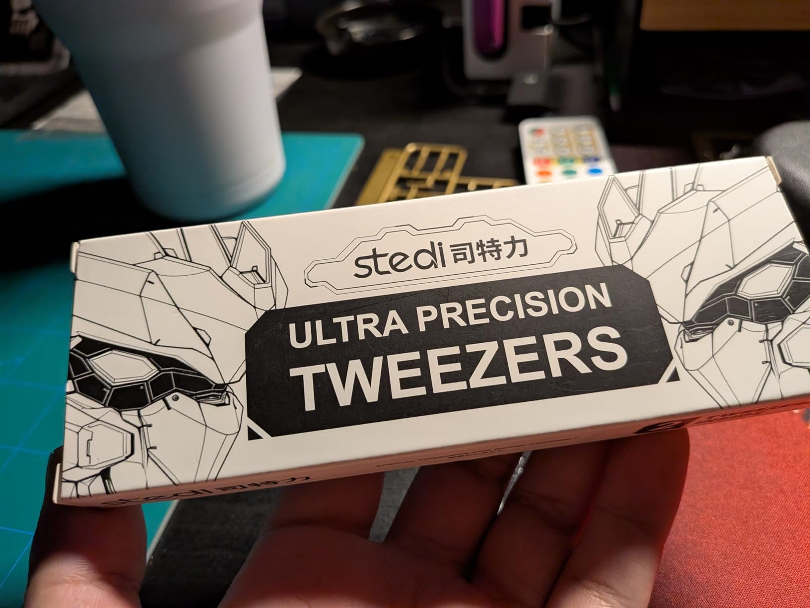 stedi 2PCS Precision Tweezers Set, Model Hobby Making Tools, Ultra-Precision Premium Stainless Steel Tweezers for Gundam, Scale Military Model, 3D Resin Parts customer photo 1