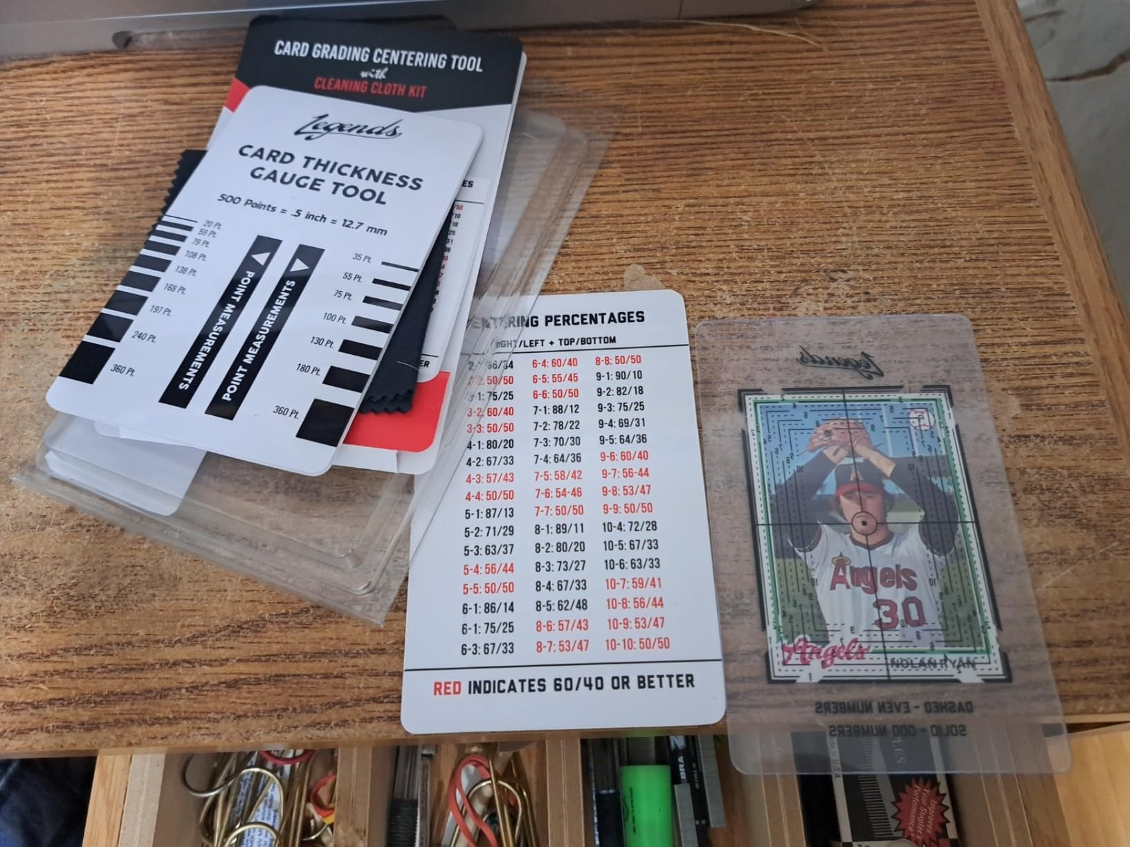 Legends Card Grading Centering Tool with Legends Card Thickness Gauge Tool and Cleaning Cloth Kit Material for PSA - BGS - Graded Card Submissions Card Center Tool customer photo 2