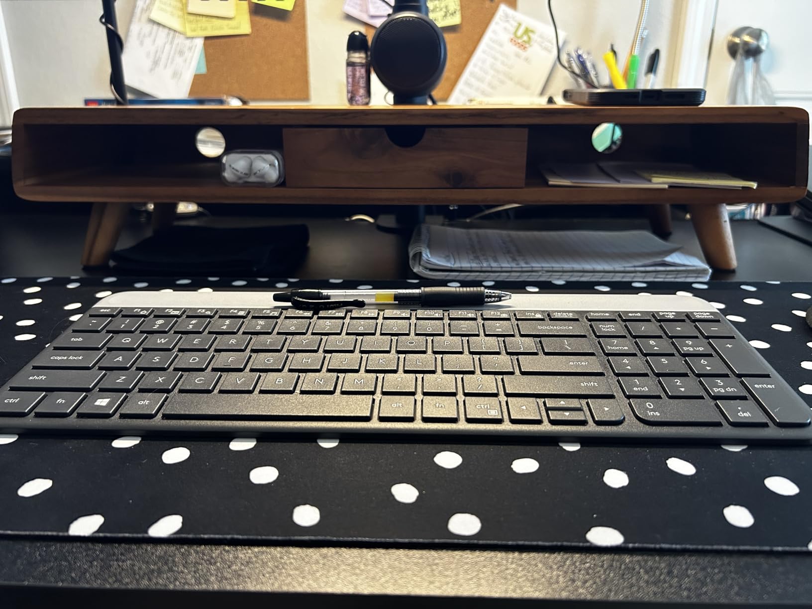 TINAMO Acacia Wood Monitor Stand with Drawer - Wooden Monitor Riser for Desk customer photo 2