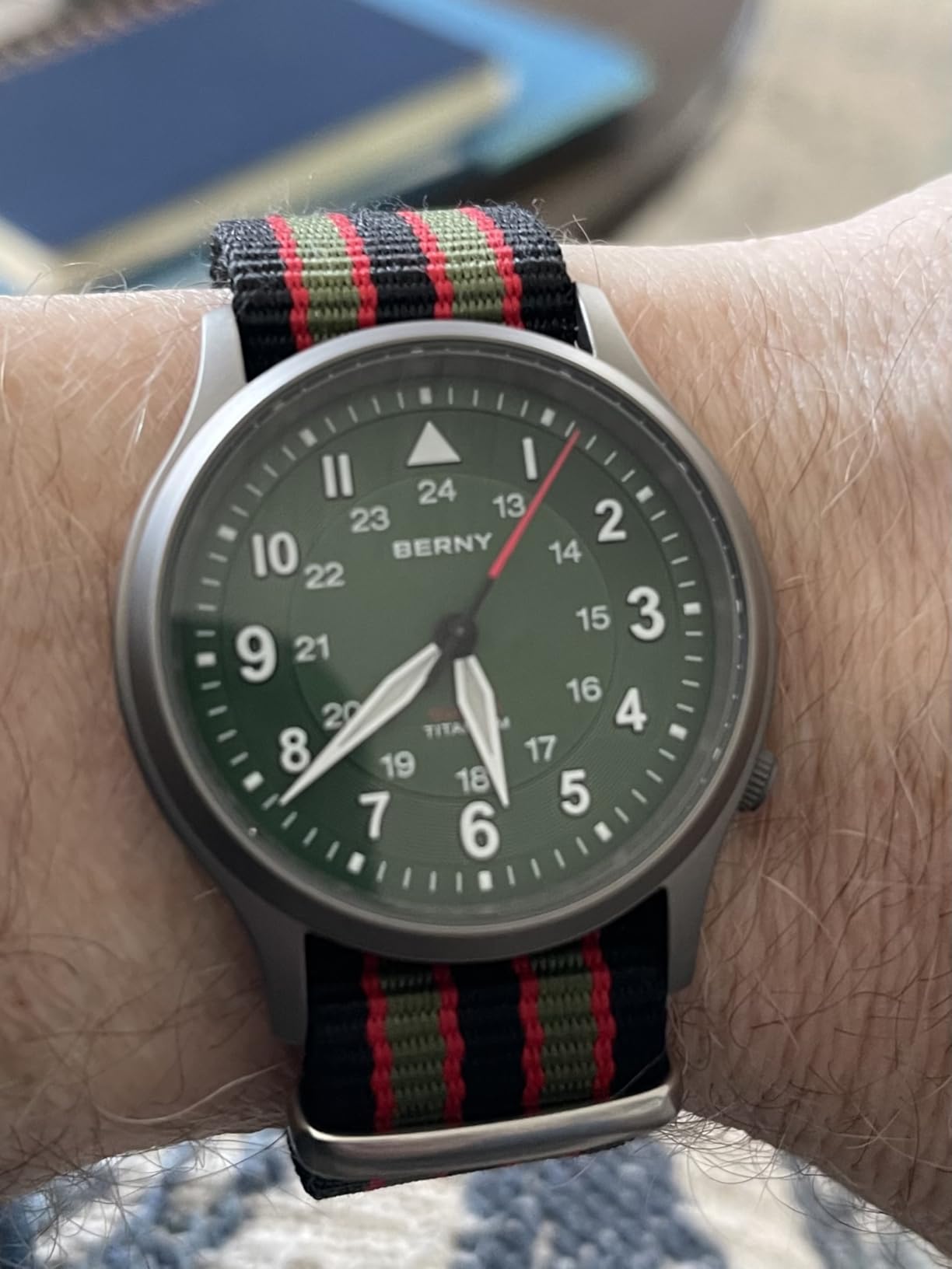 BERNY Titanium Watches for Men, Men's Field Wrist Watch 5ATM Waterproof, Luminous Military Wristwatch customer photo 1