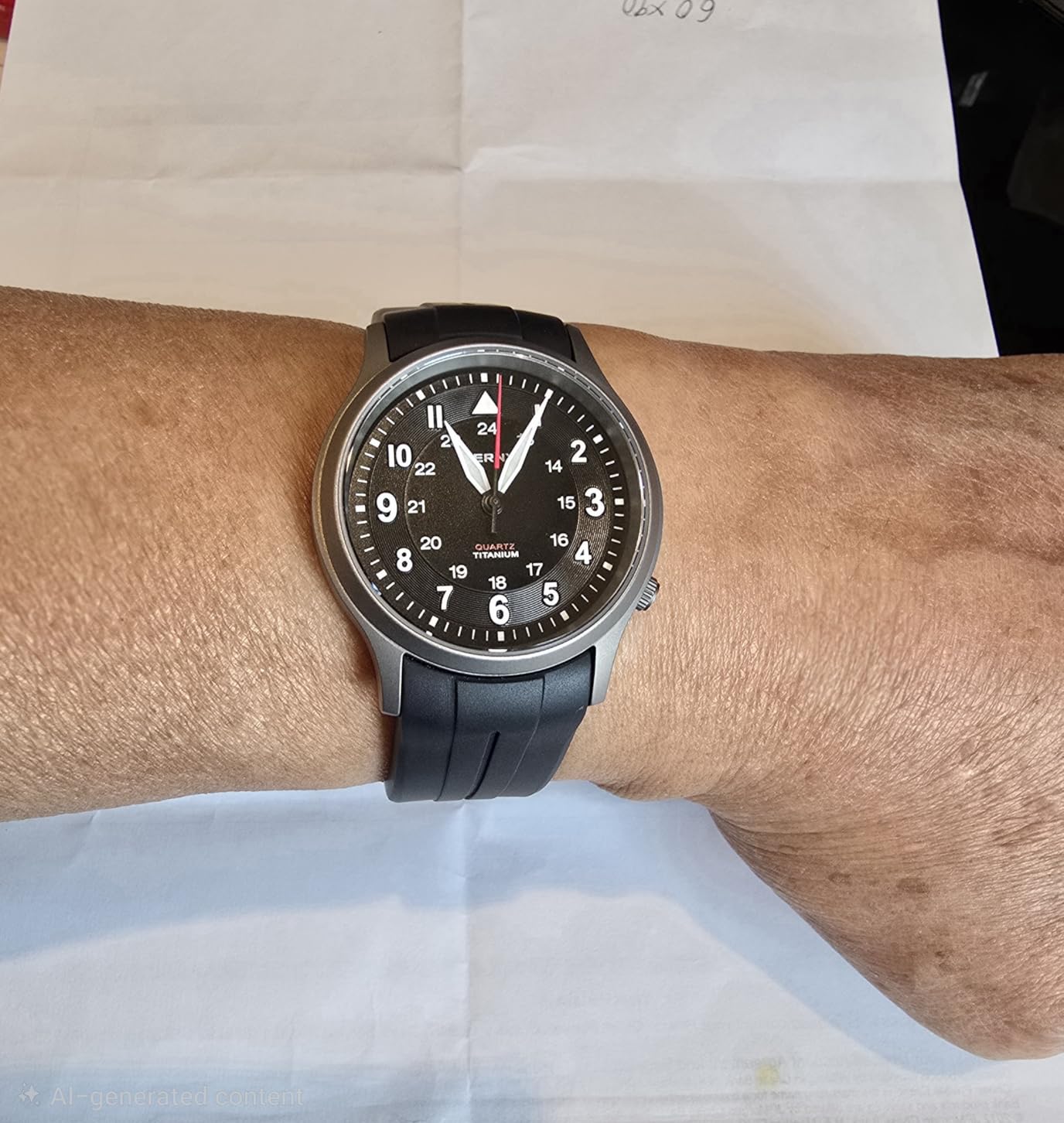 BERNY Titanium Watches for Men, Men's Field Wrist Watch 5ATM Waterproof, Luminous Military Wristwatch customer photo 2