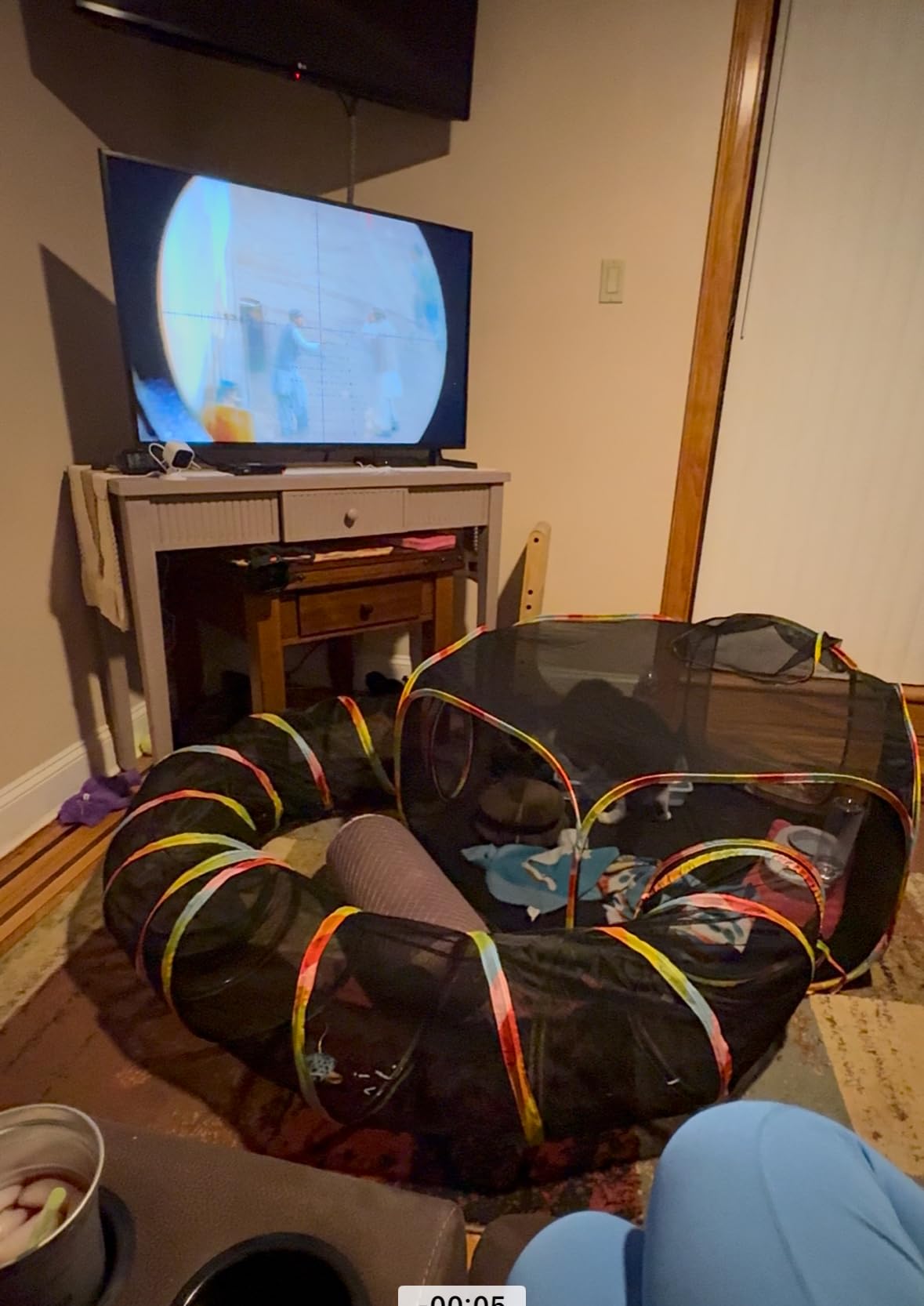 Outdoor Cat Enclosures, Cat Playground Portable Mesh Tent, Outside Circle Playpen Tunnel for Kitty, Rabbit, Puppy and Small Animals customer photo 2