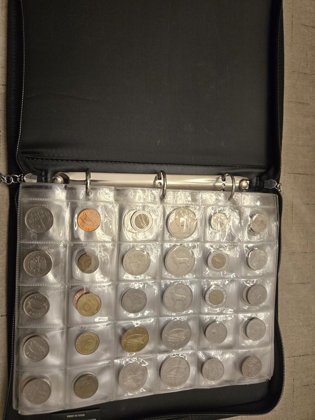 Coin Collection Book Holder for Collectors, Fireproof Coin Collection Supplies with Lock, 320 Pockets Coins Album and 36 Currency Album Storage Organizer customer photo 1