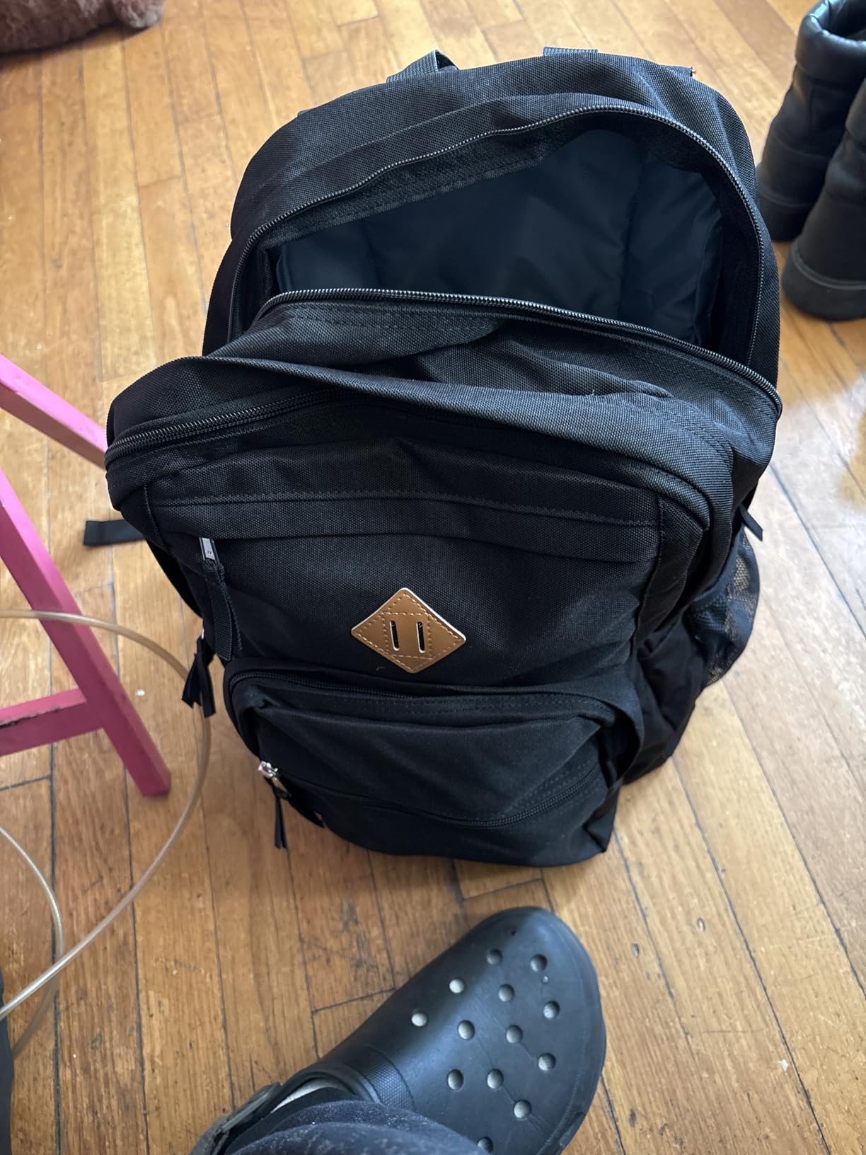 ZORFIN 26L Black Backpack for College, and Travel: Water Resistant Bookbag customer photo 2