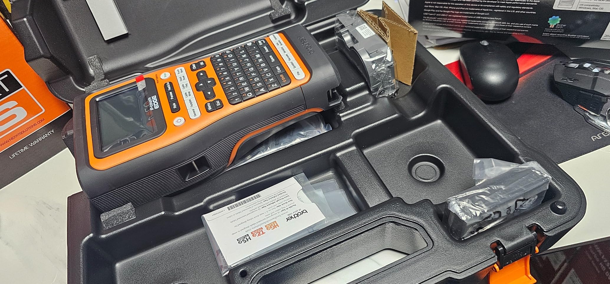 Brother PT-E560BTVP P-Touch Edge Handheld Industrial Label Printer with Bluetooth and Dual auto-Cutter (up to 24mm Labels) customer photo 1