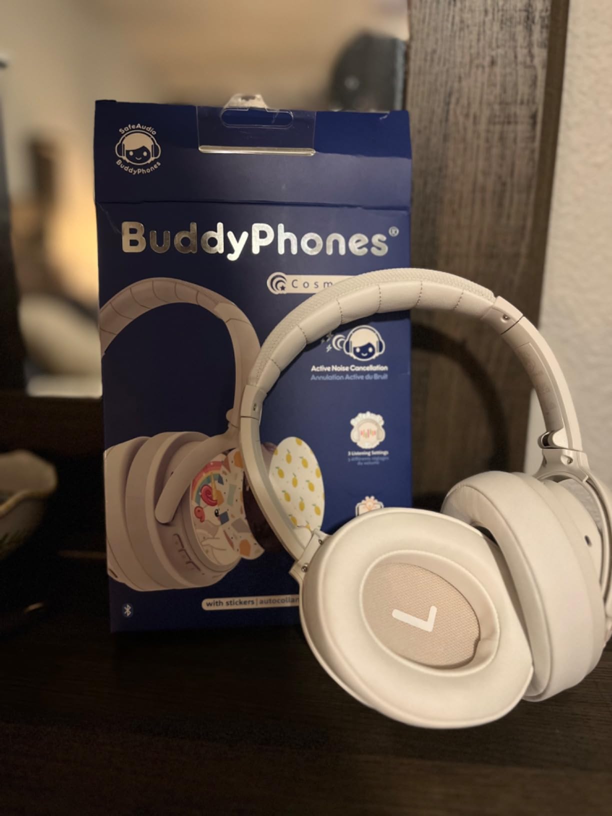 BuddyPhones Cosmos Fun | Wired or Wireless Foldable ANC Bluetooth Headphones + Microphone - SafeAudio Volume-Limiting for Toddlers to Young Adults customer photo 1