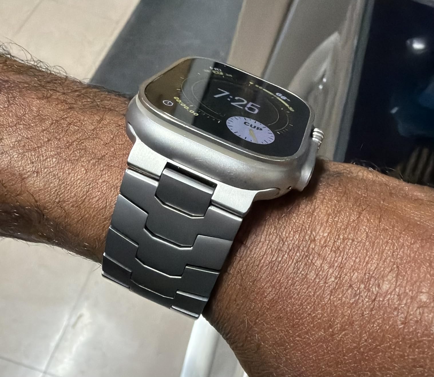 Titanium Watch Band AGIS01- Fits Apple Watch ULTRA 3/2/1 (49mm) - Adjustable Titanium Apple Watch Band with DLC Coating, Lightweight & Durable Strap for Men - Premium Color Matching Band customer photo 1