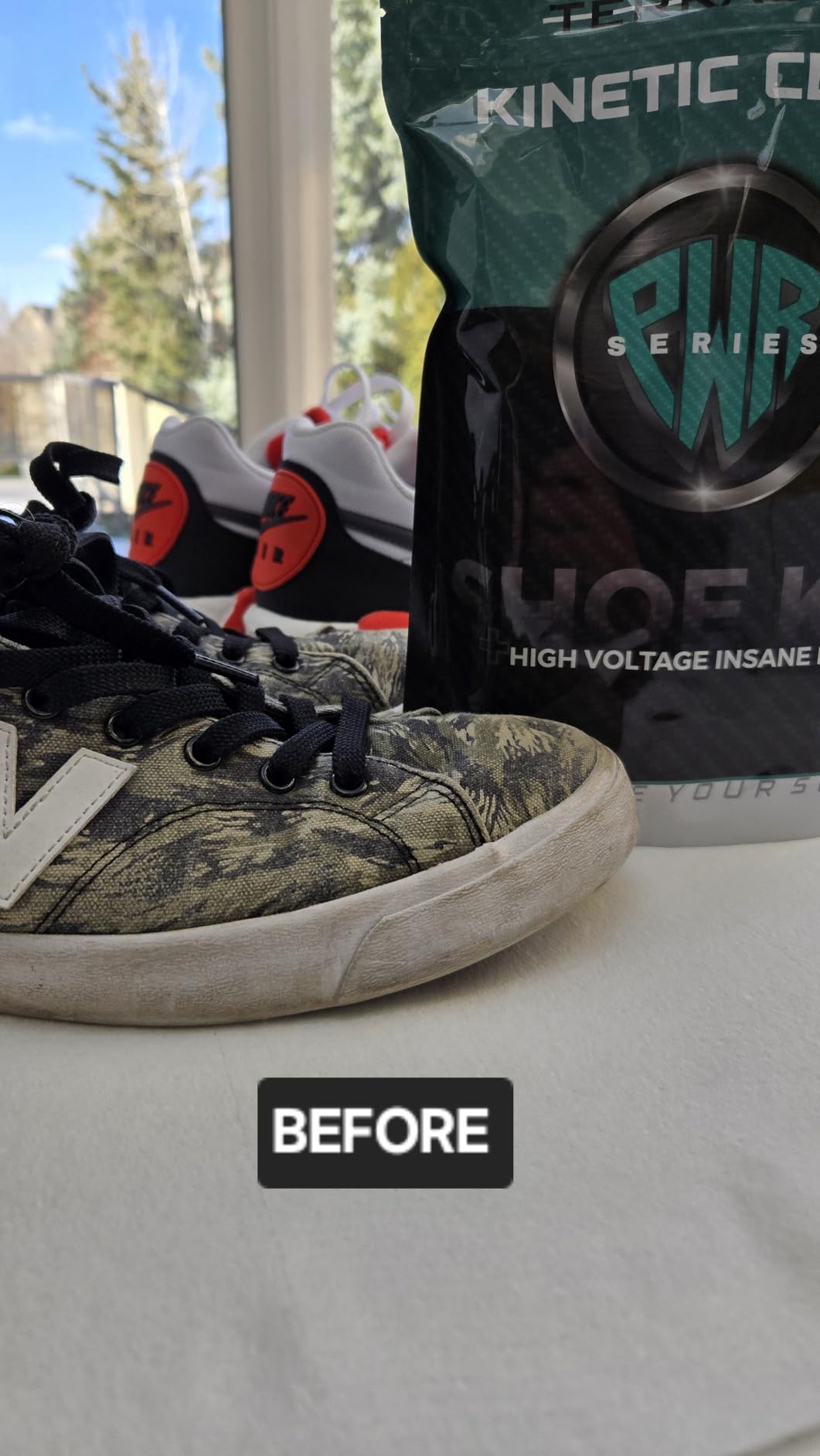 Kinetic Cleanse Shoe Cleaning Kit with Electric Shoe Cleaner Brush - Hyper Cleanse Remove Tough Stains from Leather, Nubuck, Fabric Shoes - Bonus Shoe Cube for Soles, Color-safe, Solvent-free customer photo 1