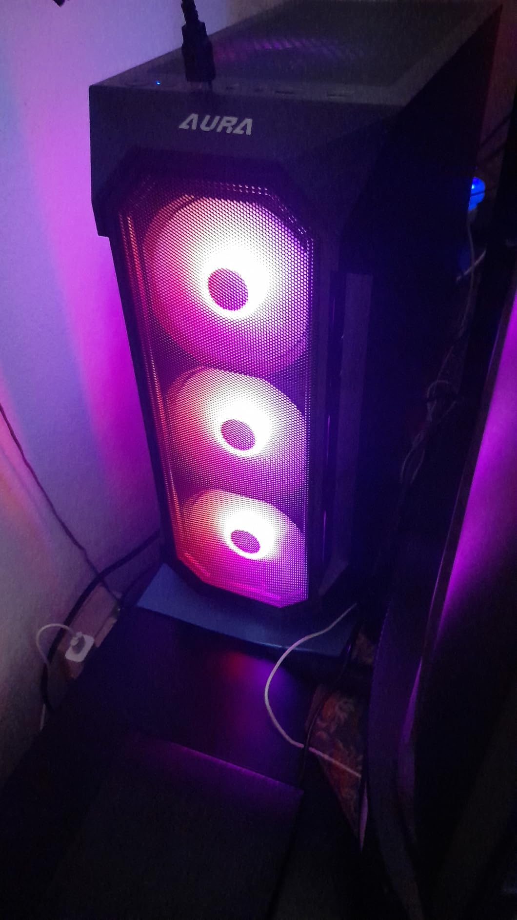 GAMDIAS ATX Mid Tower Gaming Computer PC Case Tempered Glass, Built-in 4X 120mm ARGB Case Fans, Front Airflow Mesh, Up to 6x120mm Fans, 340mm GPU/VGA, 360mm AIO/Radiator, 160mm CPU Cooler customer photo 2