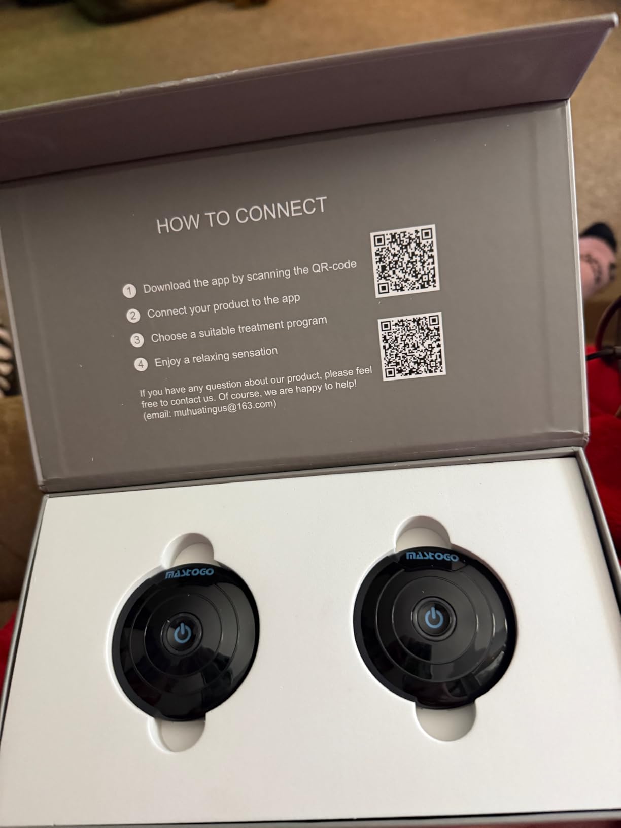 Wireless Tens Unit Muscle Stimulator - Two Sets of Tens Unit Massager for Pain Relief - Up to 12 Mode 20 Intensity Portable with App Controlled Bluetooth TENS EMS Muscle Stimulator Machine customer photo 1