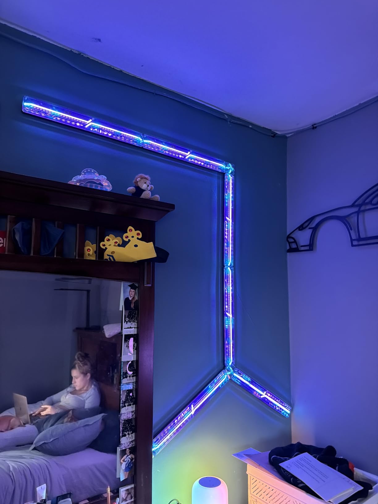 Govee Gaming Wall Light, RGBIC Glide Wall Light, Work with Matter, Alexa and Google Assistant, DIY Customized LED Wall Lighting Effects and Shapes, Gaming Lights for Gaming Room customer photo 1