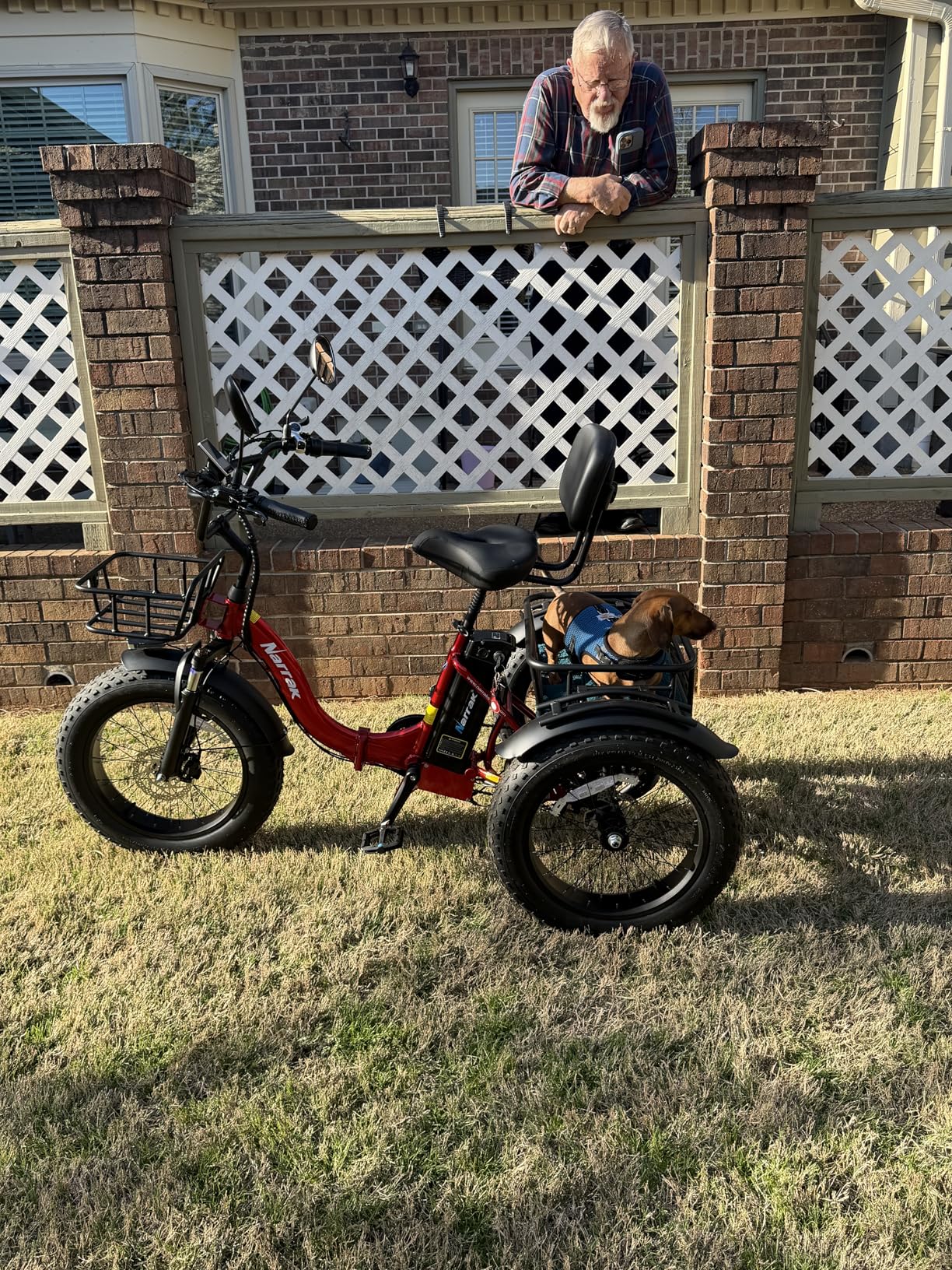 Electric Tricycle for Adults, Fat Tire Folding Electric Trike, 3 Wheels Electric Bicycle Bikes, Peak 1350W Step-Thru Etrike with Removable Battery and Large Basket customer photo 1