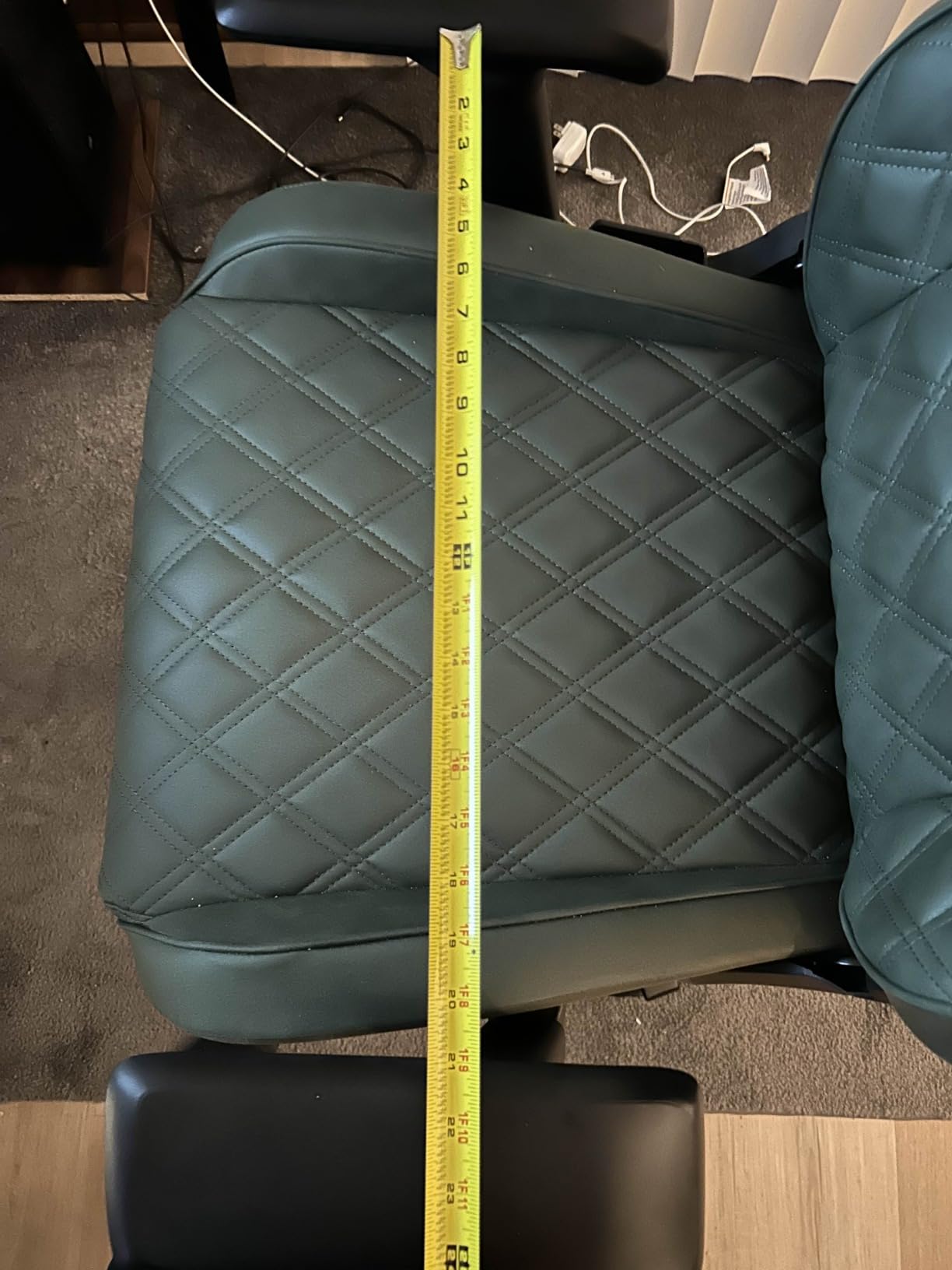 TC500 Luxe Gaming Chair - Premium Breathable Fabric - Wide Seat - Five-Way Adjustable Armrests - Adjustable Built-in Lumbar Support - 90-135 Degree Recline - Sherwood customer photo 2