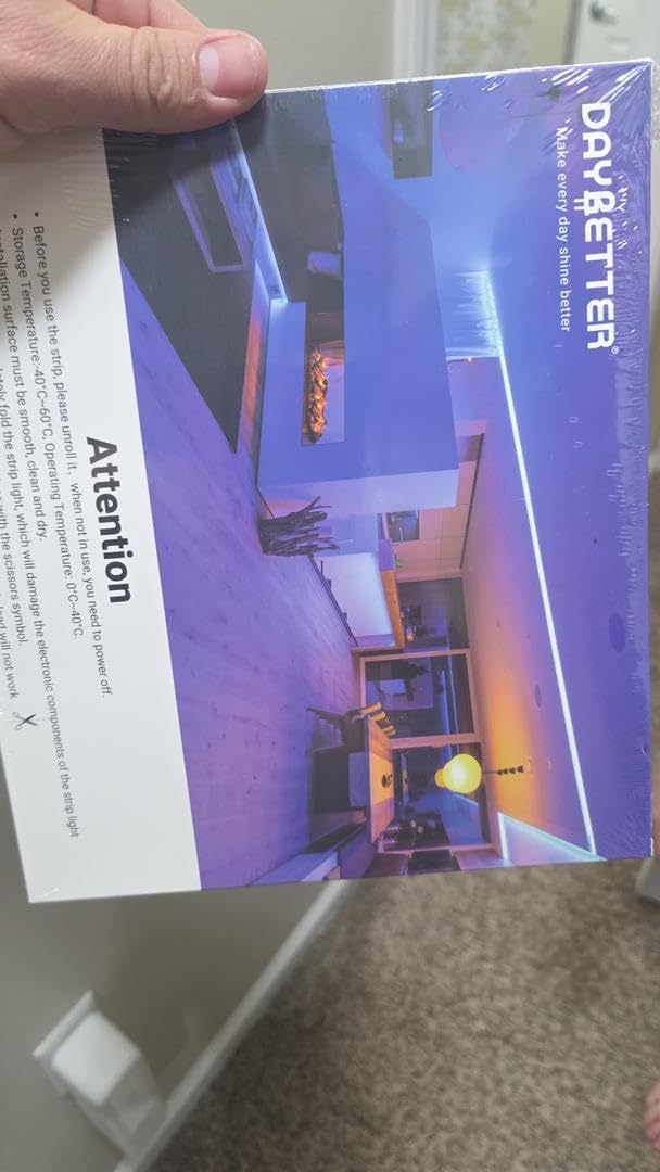 DAYBETTER LED Strip Lights 130ft Lights Strip for Bedroom, Desk, Indoor Room Bedroom Birthday Gifts RGB Decor with Remote and 24V Power Supply customer photo 2